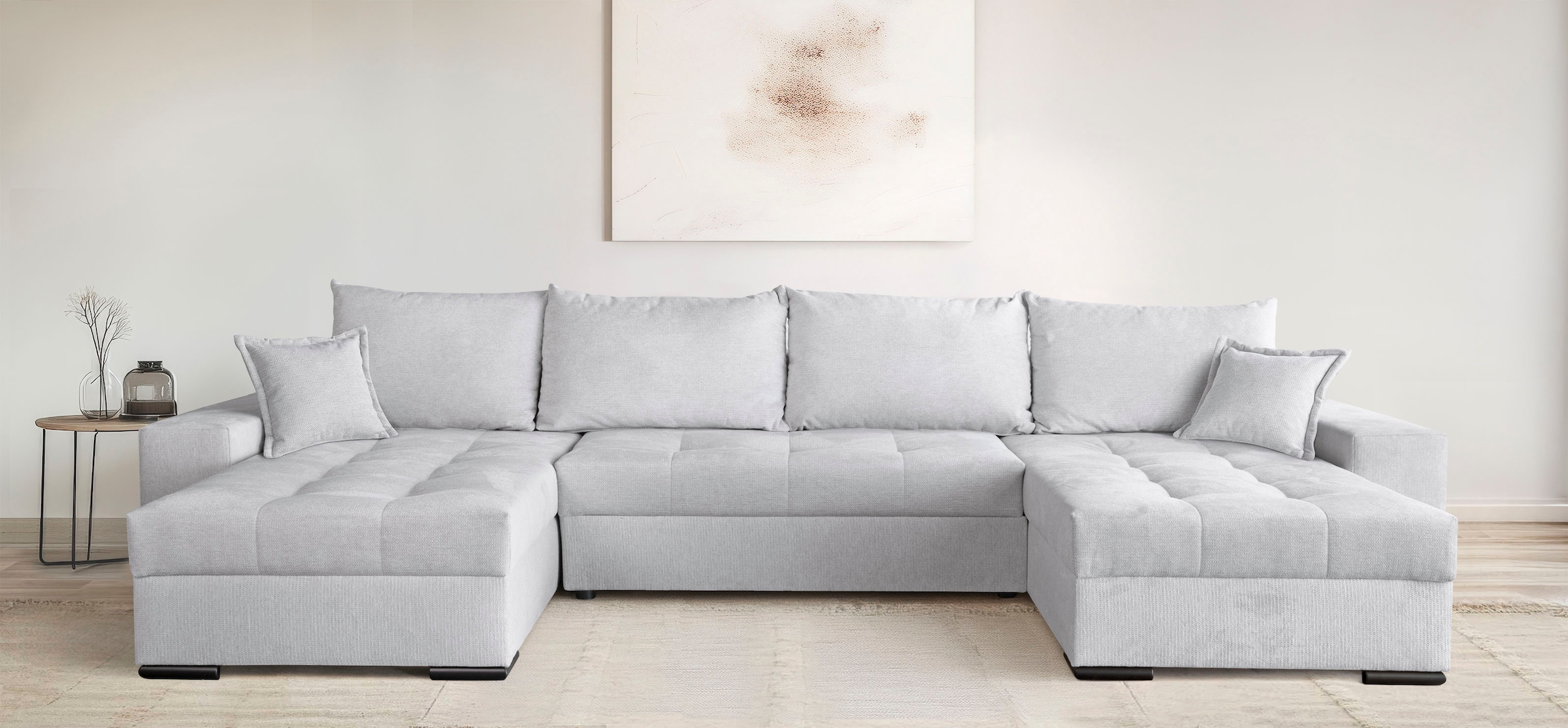 OTTO home Wohnlandschaft "U-Form Home System" 2 Ottomane,Bonnelfederkern, S günstig online kaufen