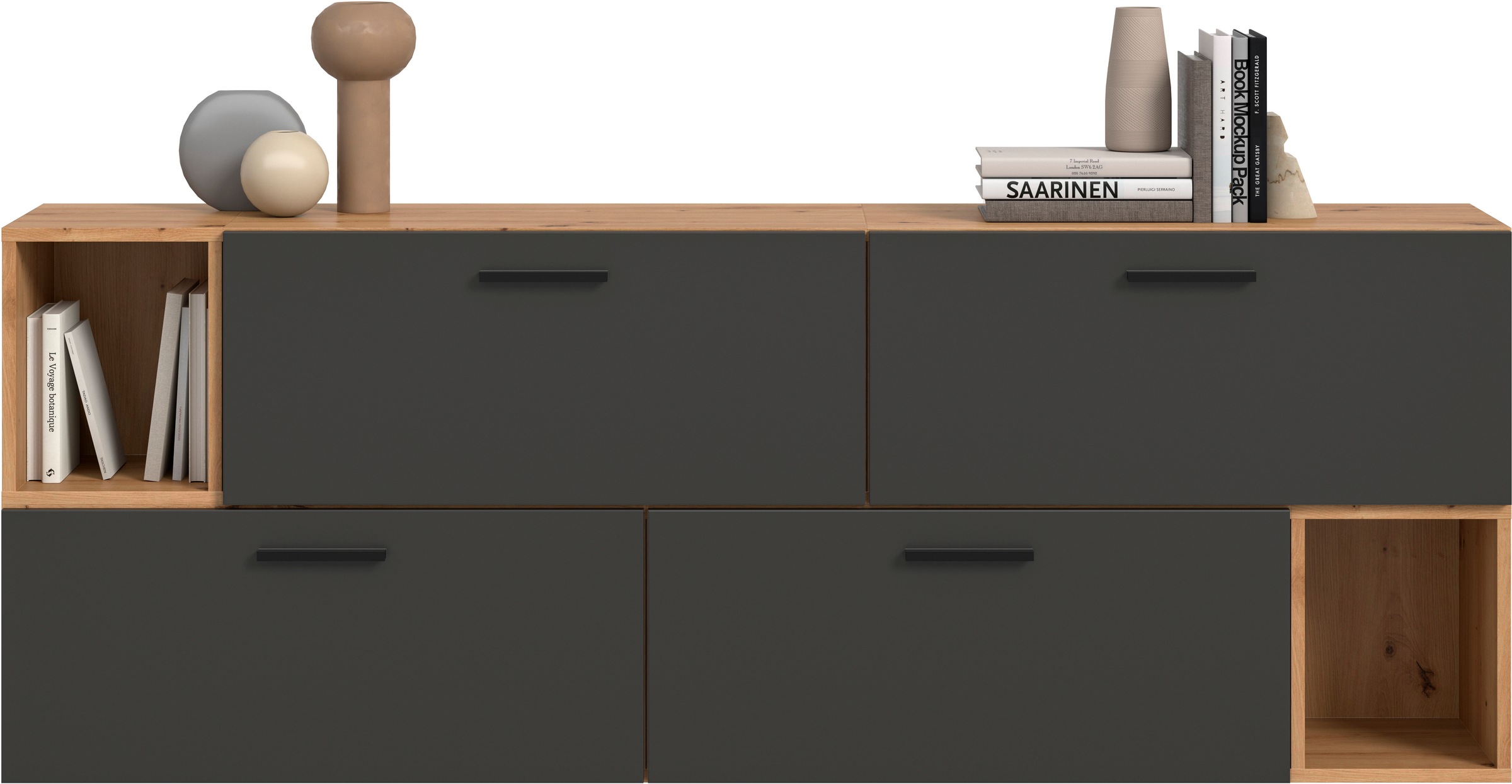 Home affaire Schrank-Set "ENESTE, 6-teilig, in verschiedenen Farben, individuell kombinierbar" verschiedenste Kombinationmöglichkeiten, stehend oder hängend, 2 Stk. tlg.