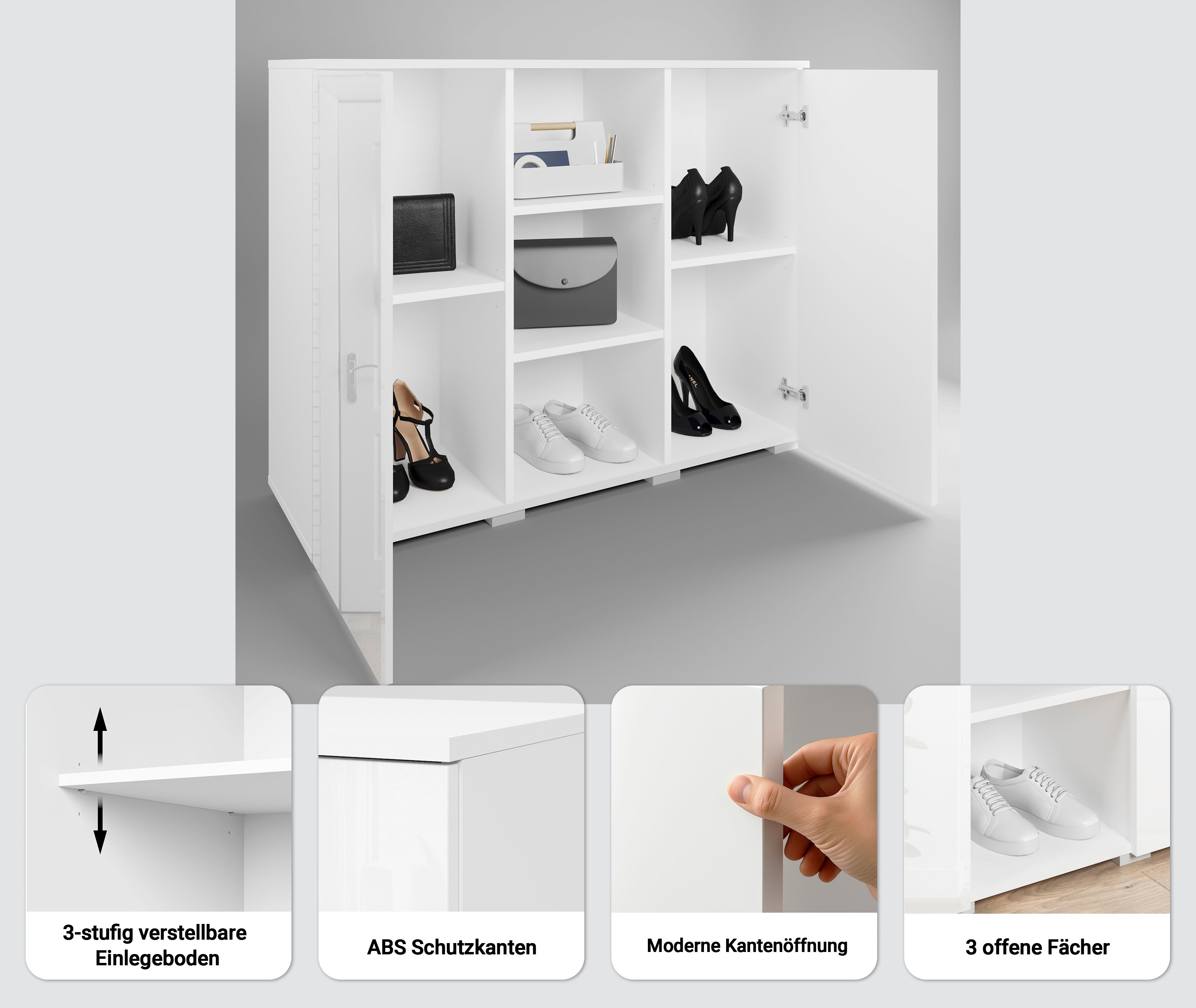 Thumbnail - OTTO home Schuhkommode "Paris" Breite 100 cm