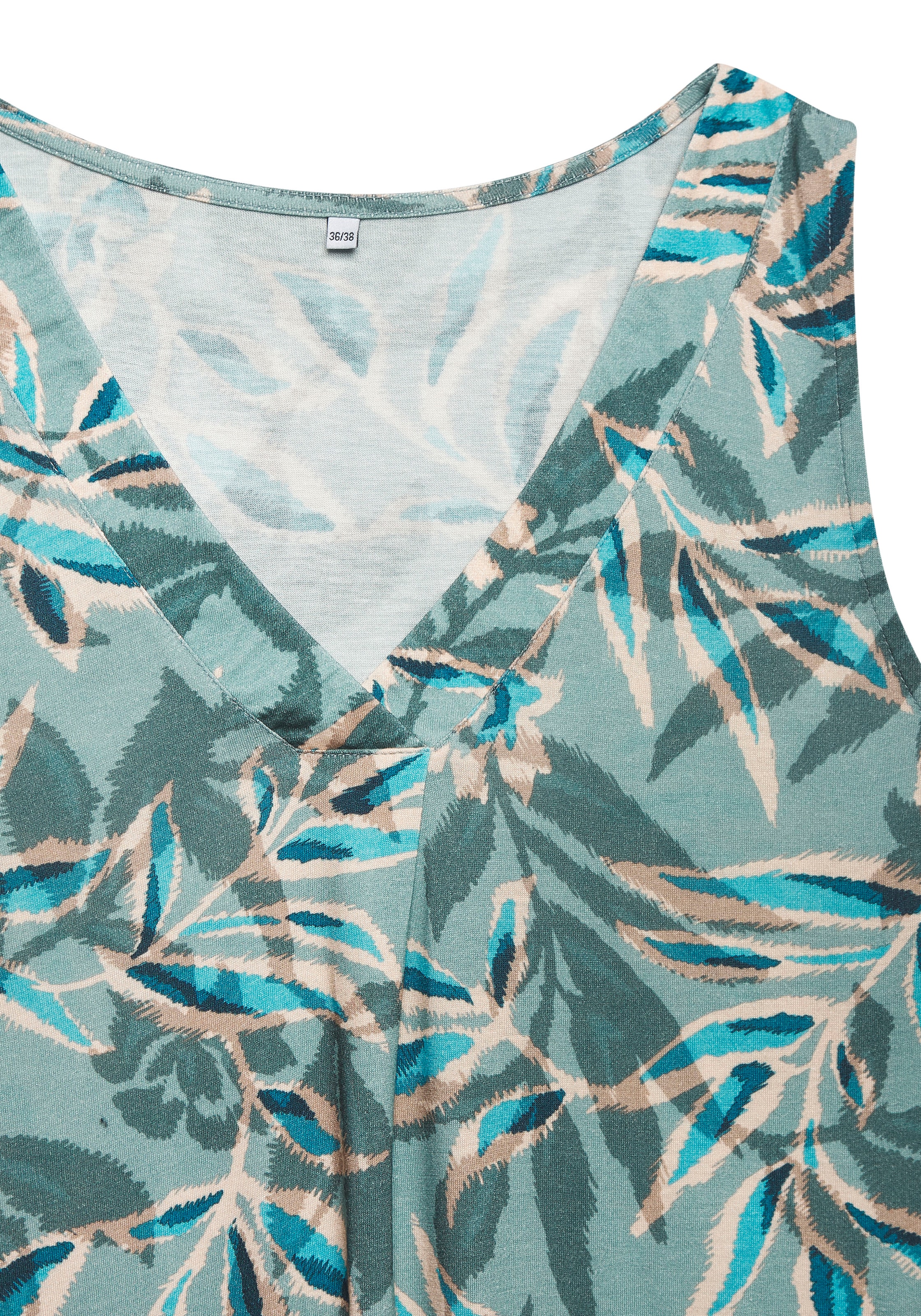 Vivance Tanktop, mit Alloverdruck, sommerliches Jerseytop mit V-Ausschnitt