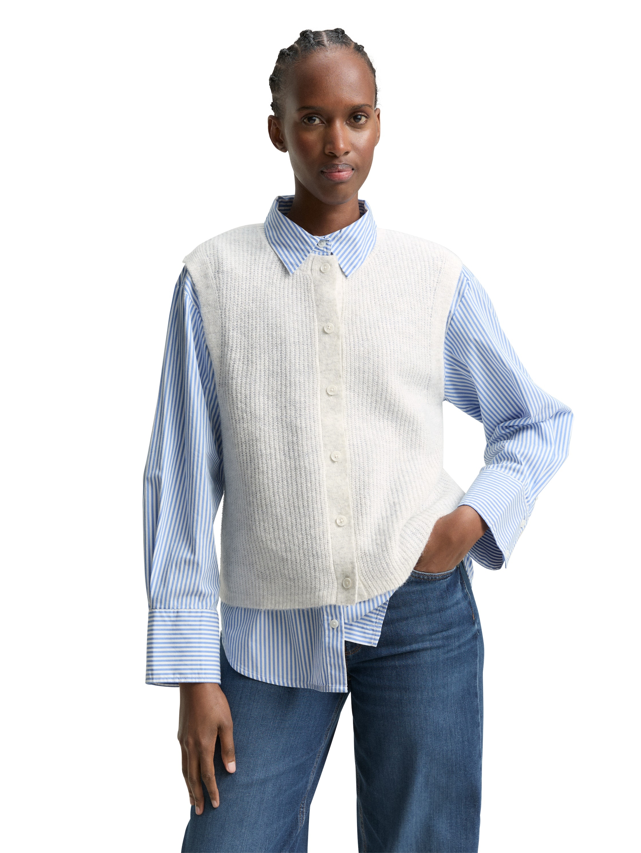 TOM TAILOR Denim Strickjacke, mit Knopfleiste günstig online kaufen