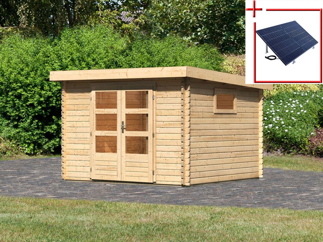 Karibu "Trittau 3" 40 mm Wandstärke, mit Fenster günstig online kaufen