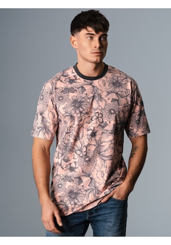 T-Shirt »TRIGEMA T-Shirt mit modischem Allover-Blumen-Print«, (1 tlg.)