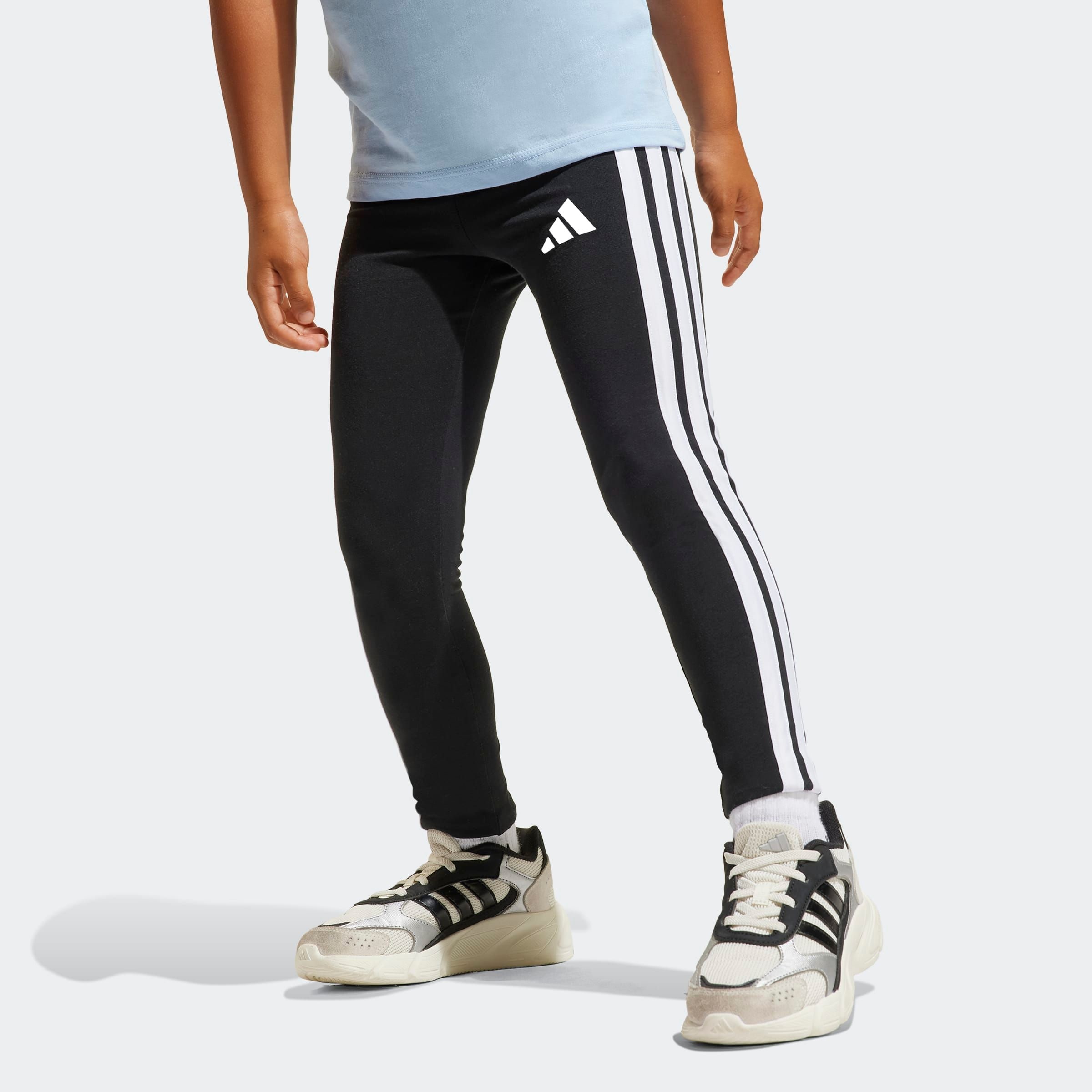 adidas Sportswear Leggings "ESSENTIALS KIDS" sportlicher Stil mit 3-Streifen, für Kinder, mit Gummizug