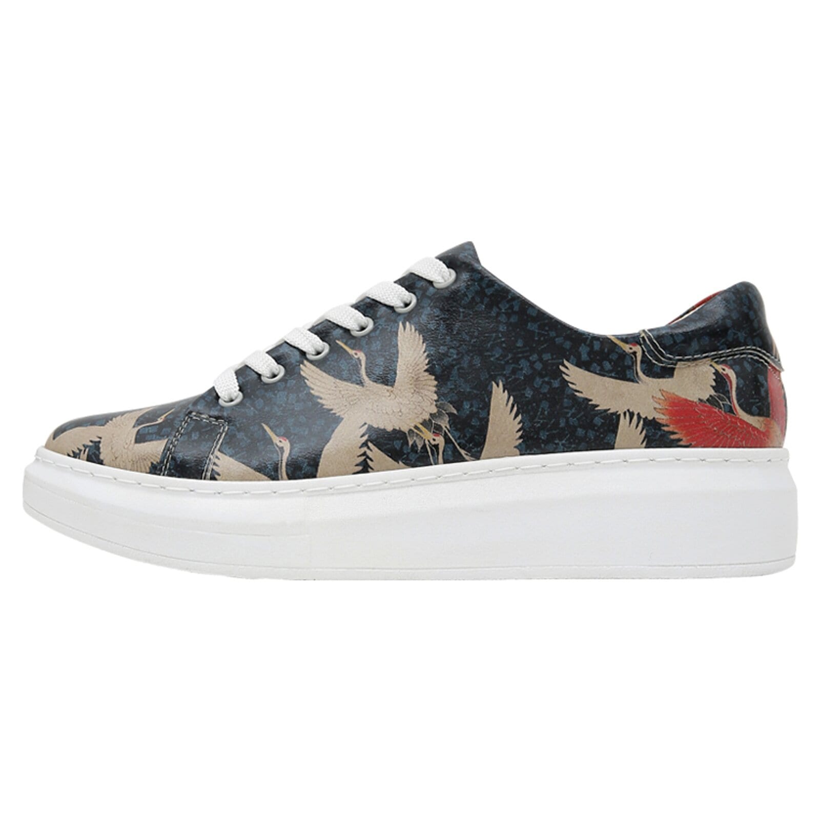 DOGO 1100000002199 "Myra Low-Top Sneaker Birds Chirping Damen Sneaker, Myra Low-Top" Handgefertigt