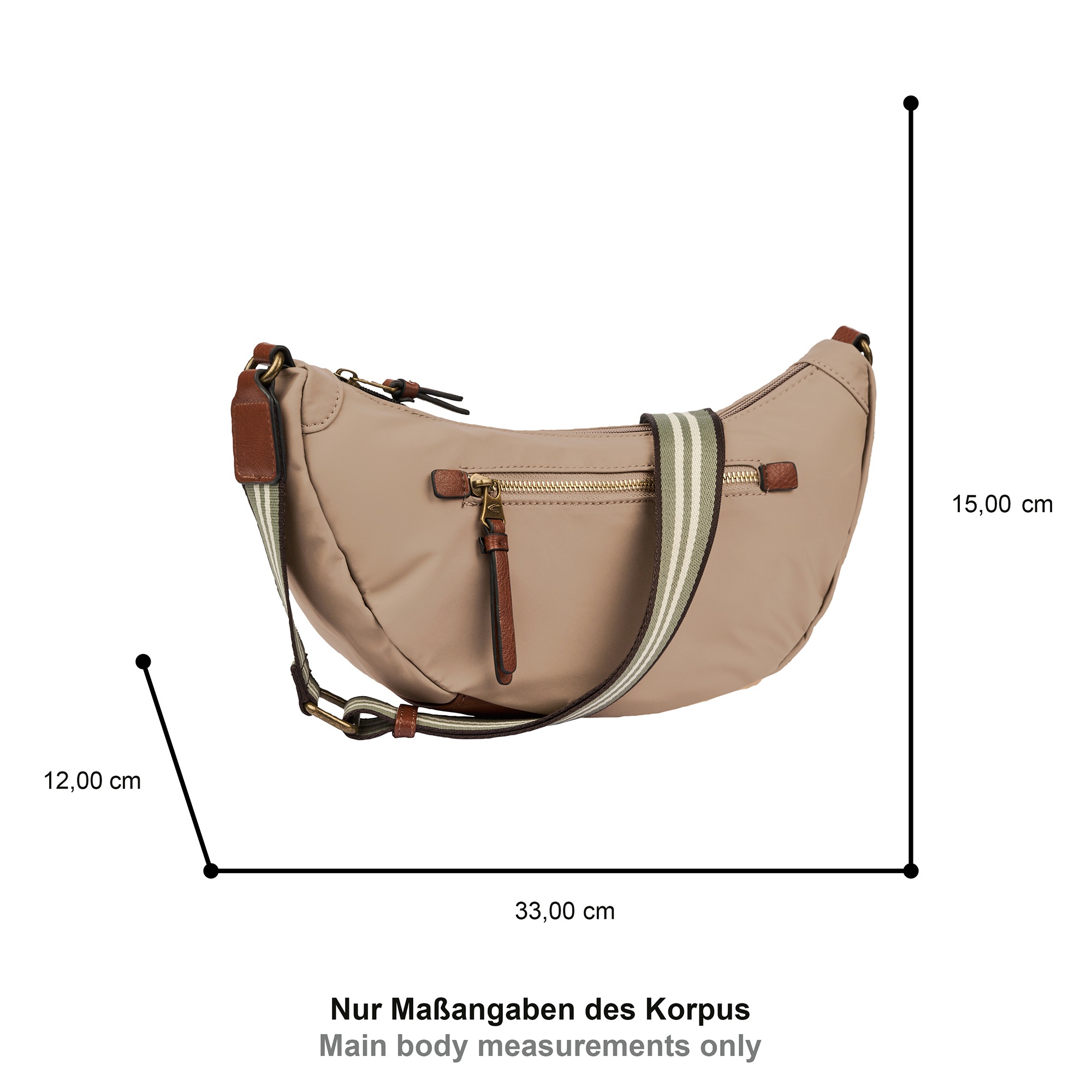 camel active Handtasche "Bari" aus hochwertigem matten Nylon mit gestreifte günstig online kaufen