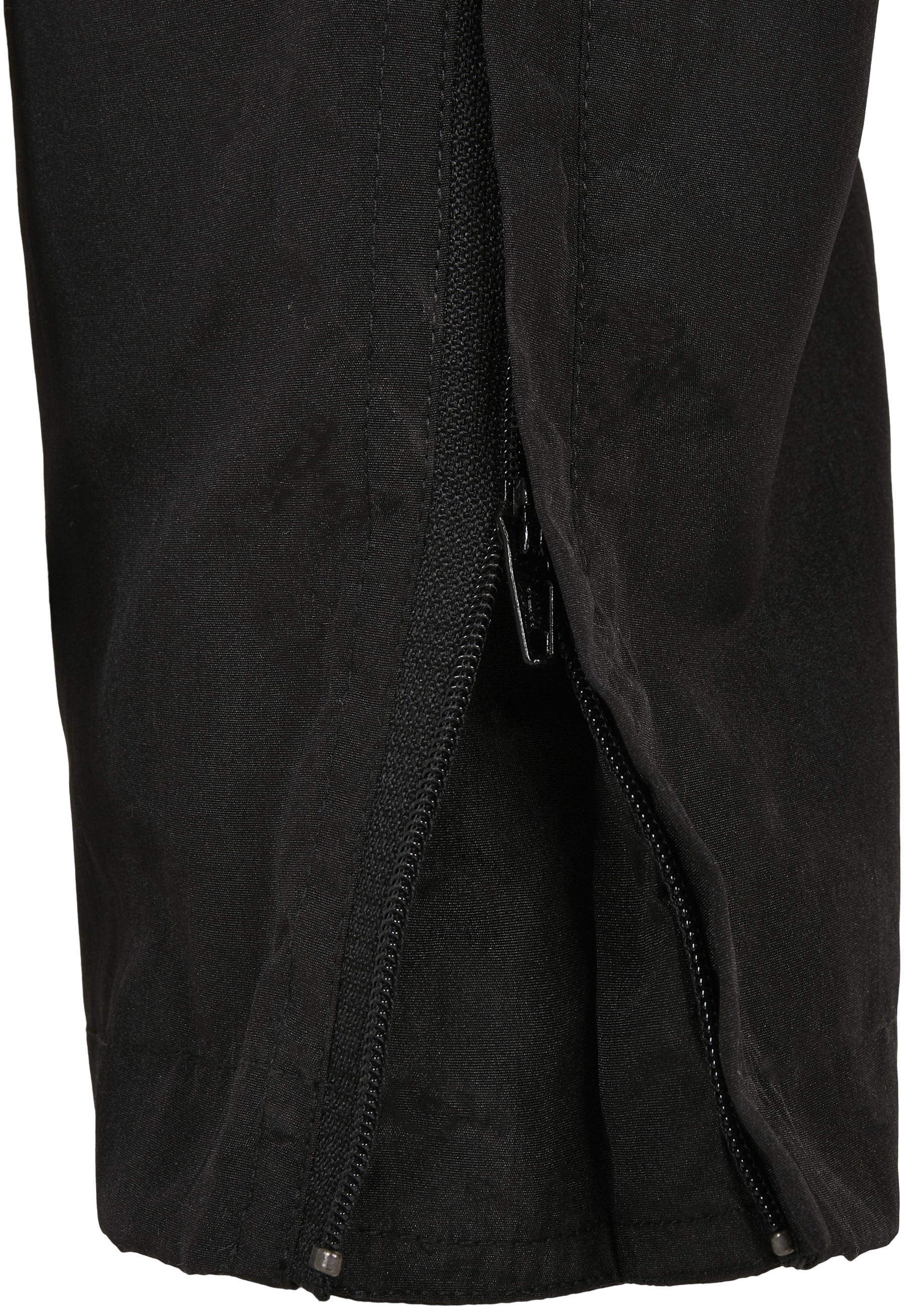 URBAN CLASSICS Stoffhose »Urban Classics Damen Ladies Shiny Crinkle Nylon Zip Pants«