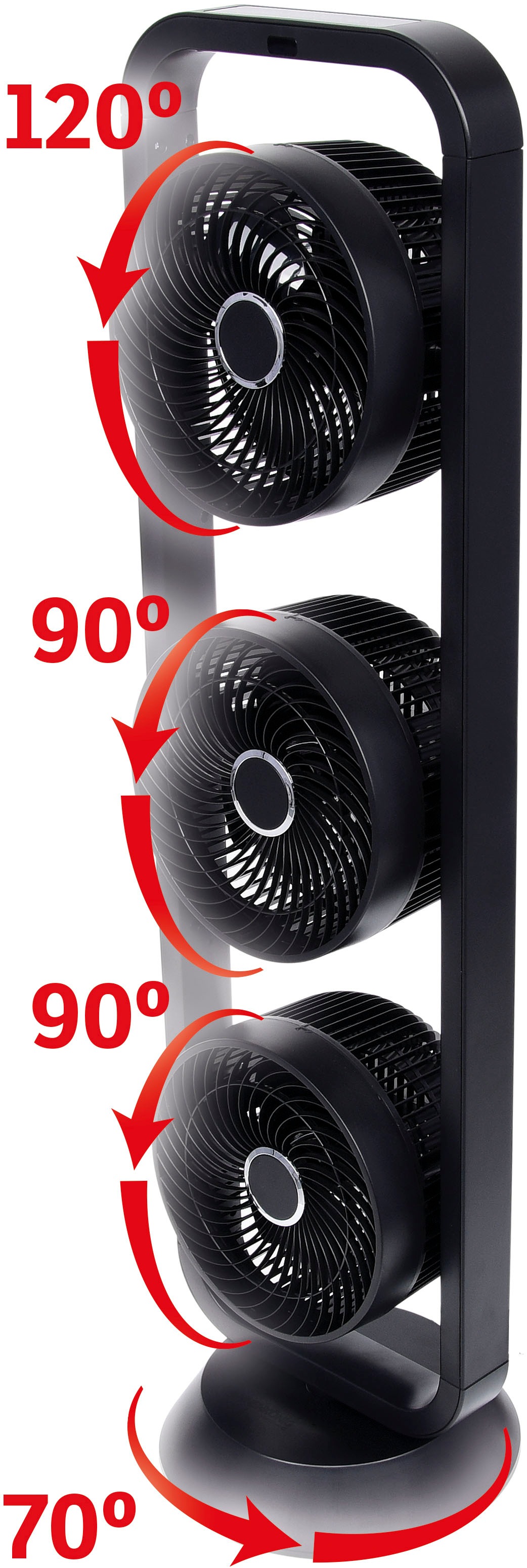 Sonnenkönig Standventilator "Vind 3 schwarz, Leistung 105W, Fernbedienung, günstig online kaufen