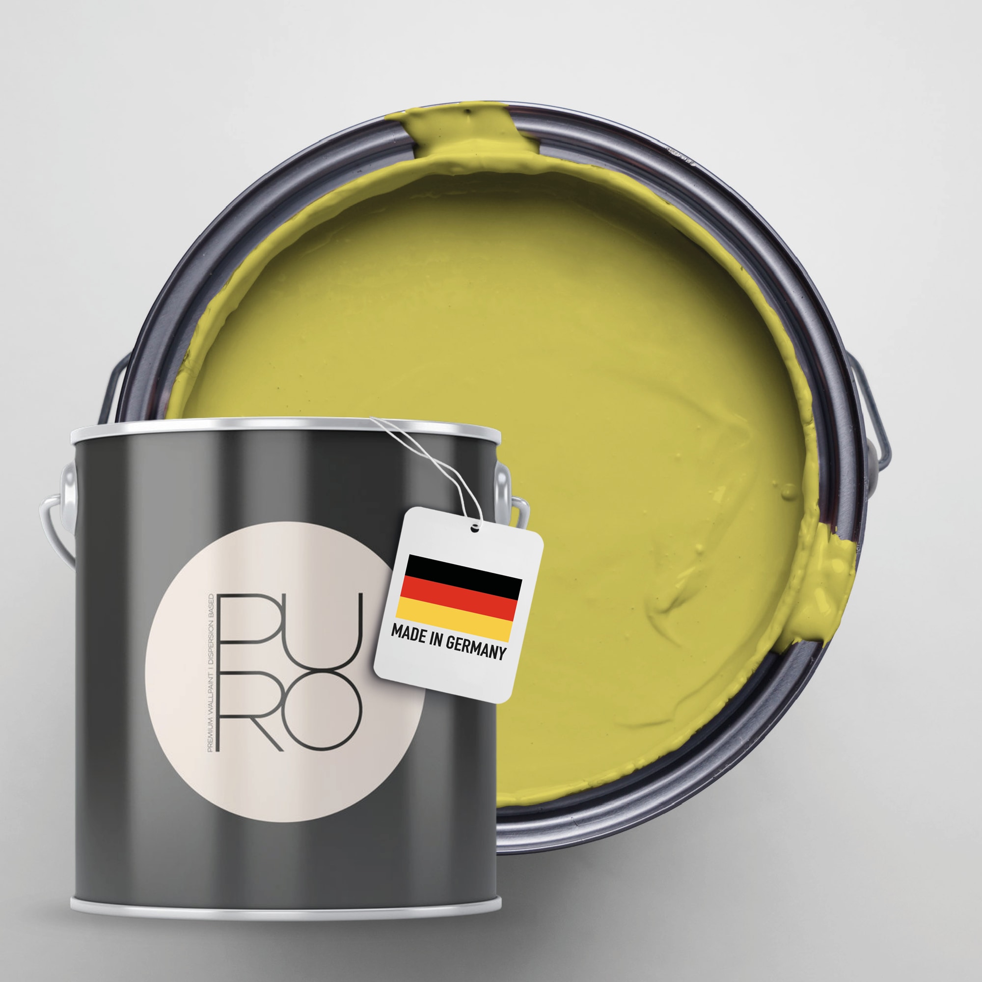 A.S. CRÉATION Wandfarbe "Premium Innenwandfarbe PURO Tuchmatt gentle lime", 5 l 5ml, grün, Farben, ideal für Wohnzimmer, Schlafzimmer, Flur und