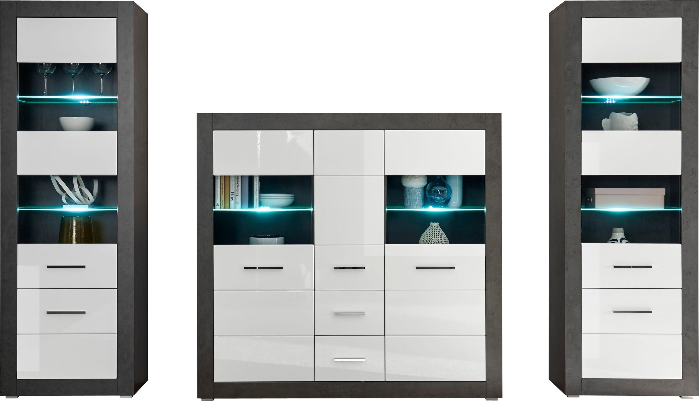 INOSIGN Wohnwand "Etero" Set, 3 Stk. tlg. günstig online kaufen