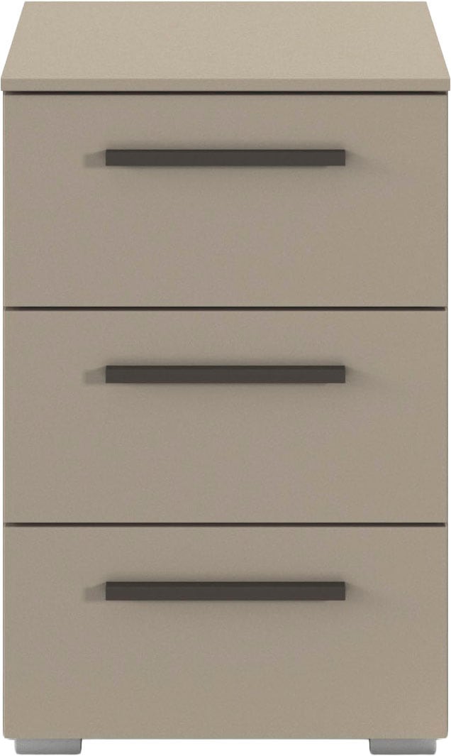 rauch Nachtkommode »Nachttisch Nachtkonsole MONTCLAR Frontauswahl Dekor/Hochglanz/Glas« Breite 40 cm / Höhe 61 cm, inkl. Soft-Close-Funktion,  mit 3 geräumigen Schubladen, viele Griffvarianten MADE IN GERMANY