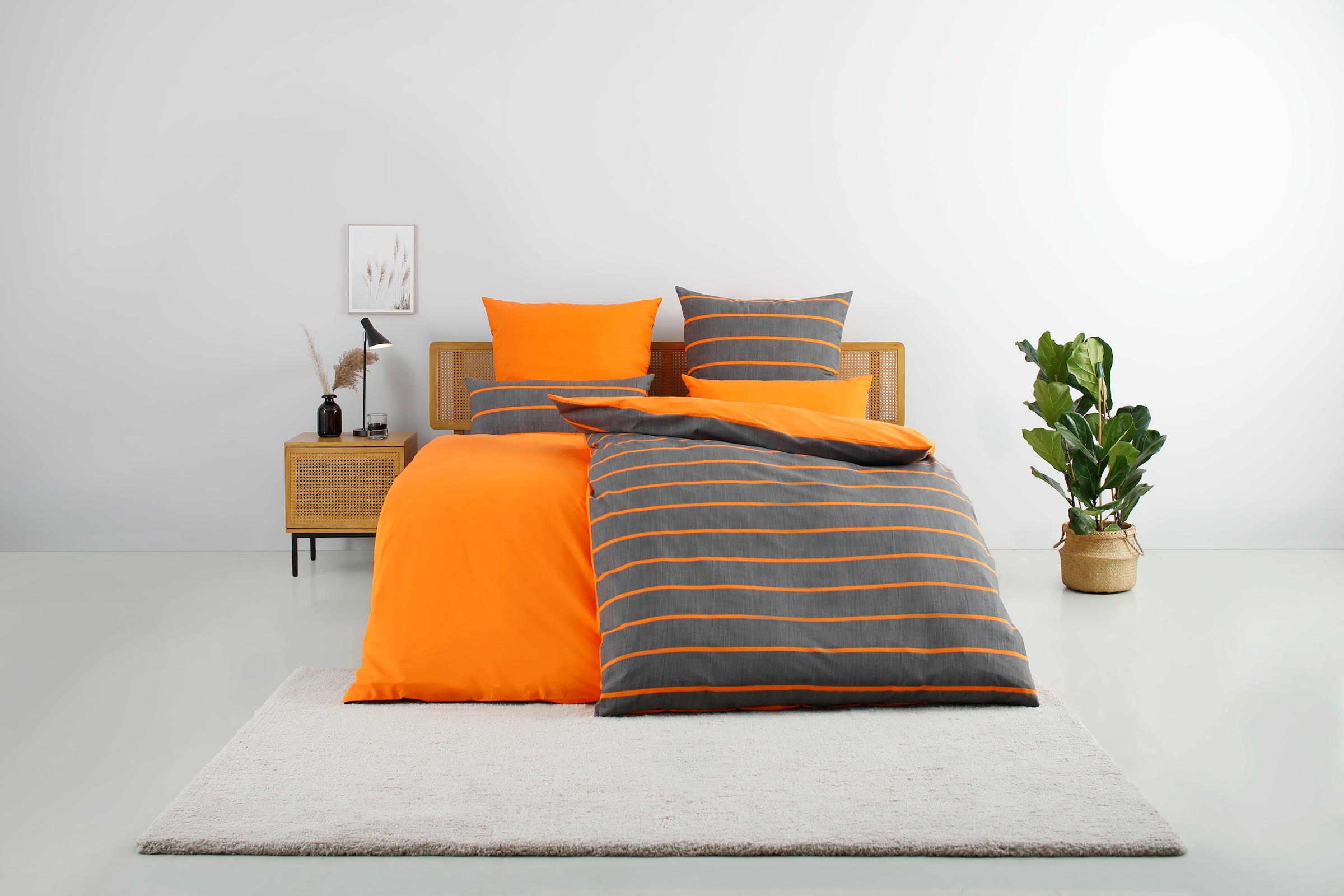 OTTO home Bettwäsche "Katja" 2 Stk. tlg. Bettwäsche aus Baumwolle, Bettwäsc günstig online kaufen