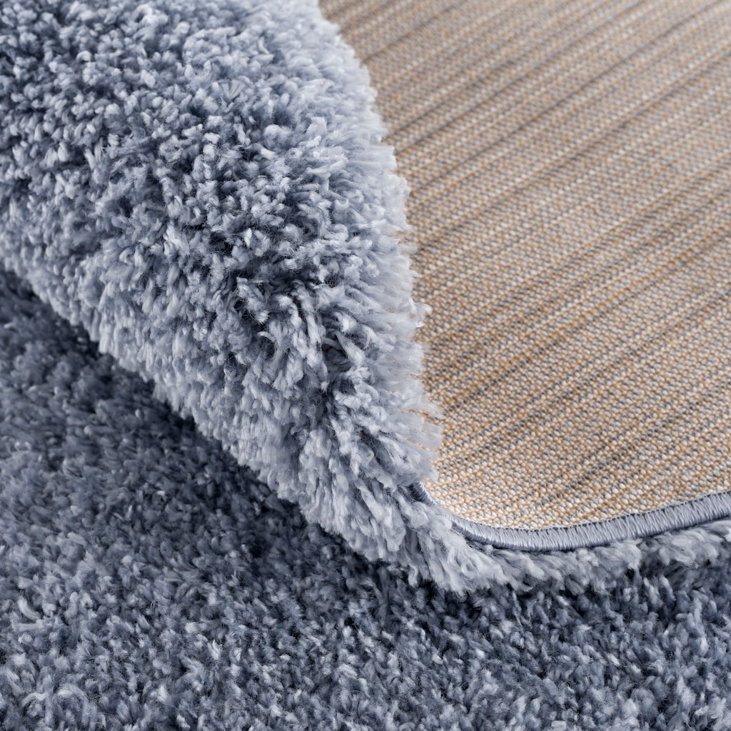 Sanat Hochflor-Teppich »Porto«, rund, Wohnzimmer, Langflor, Shaggy Teppich