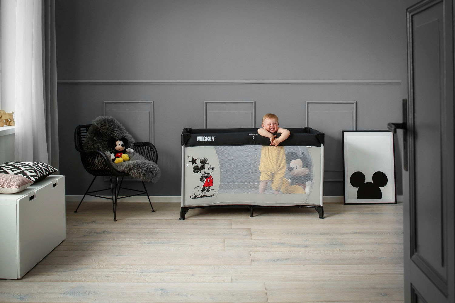 Hauck Baby-Reisebett »Dream N Play - Mickey Stars«, inkl. Transporttasche