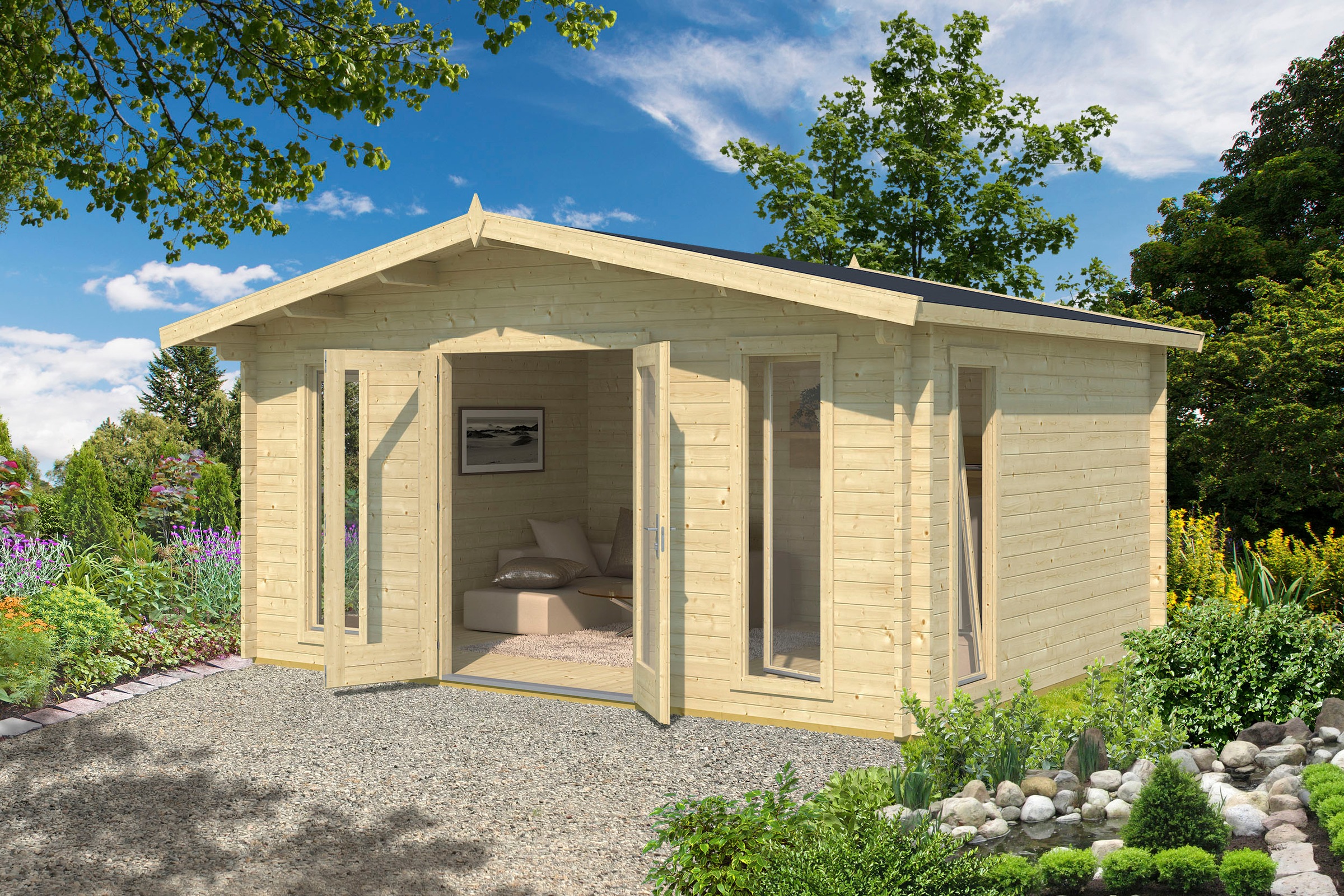 LASITA MAJA Gartenhaus »ELGIN«, (Set, inkl. Fussbodenbretter zum verlegen)
