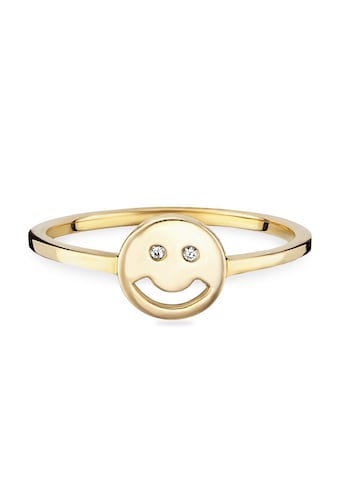 CAÏ Fingerring »925/- Sterling Silber vergoldet Emoji« kaufen