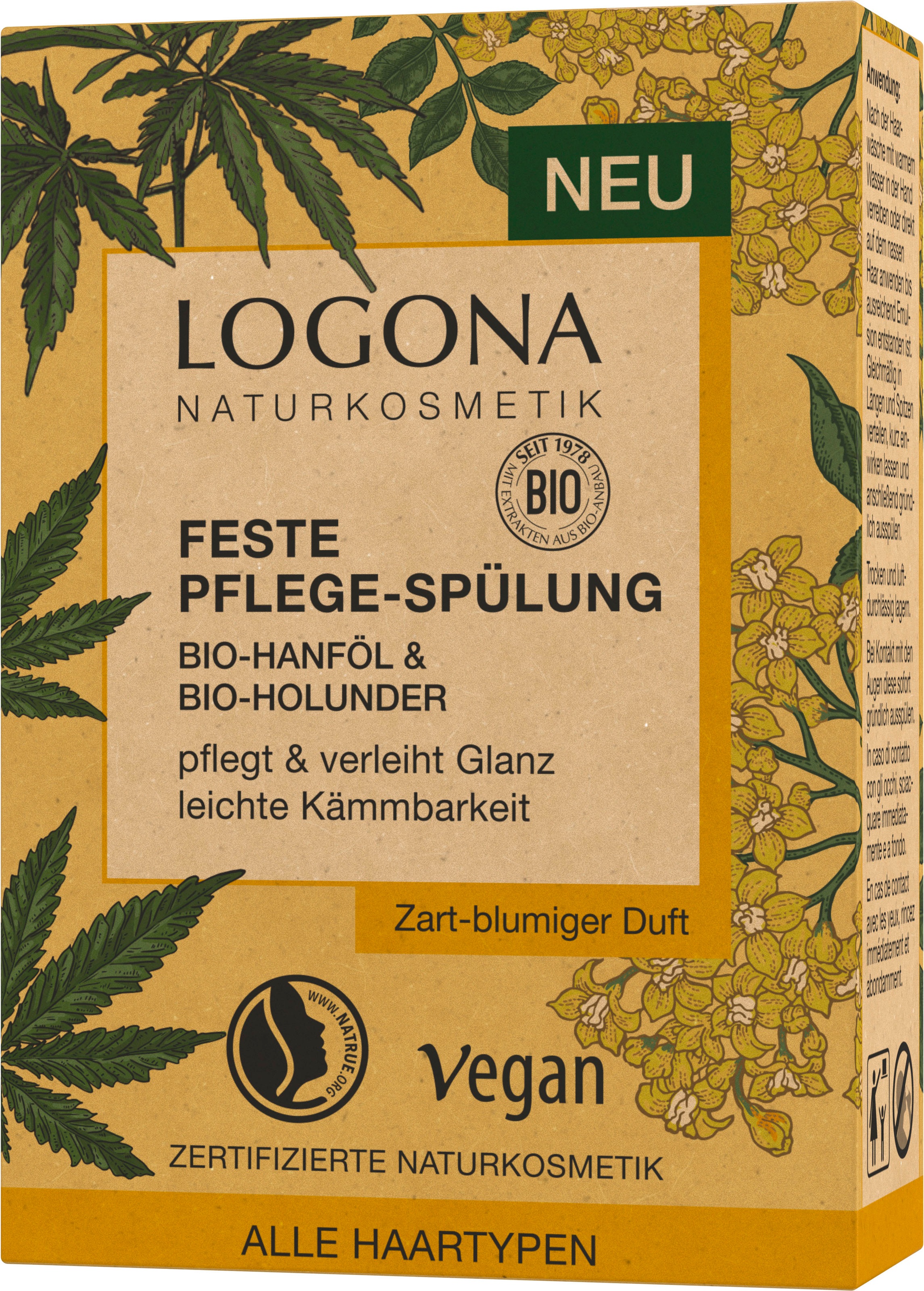 LOGONA Haarspülung »Logona Feste Spülung | & Holunder« bestellen online Hanföl BAUR