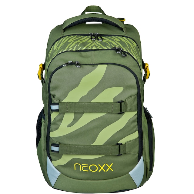 neoxx Schulrucksack »Active, Ready for Green«, reflektierende Details, aus  recycelten PET Flaschen | BAUR