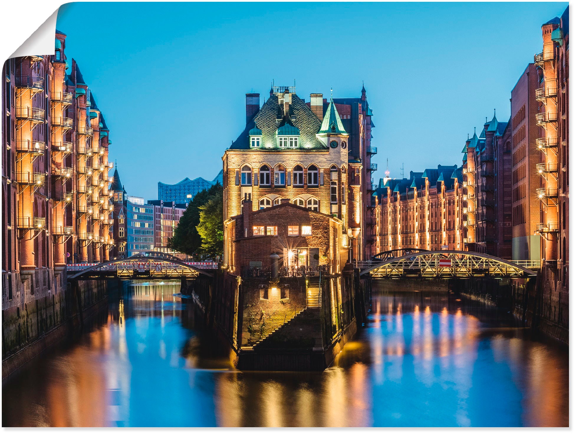 Artland Wandbild "Hamburg Wasserschloss in Speicherstadt 2", Gebäude, (1 St günstig online kaufen