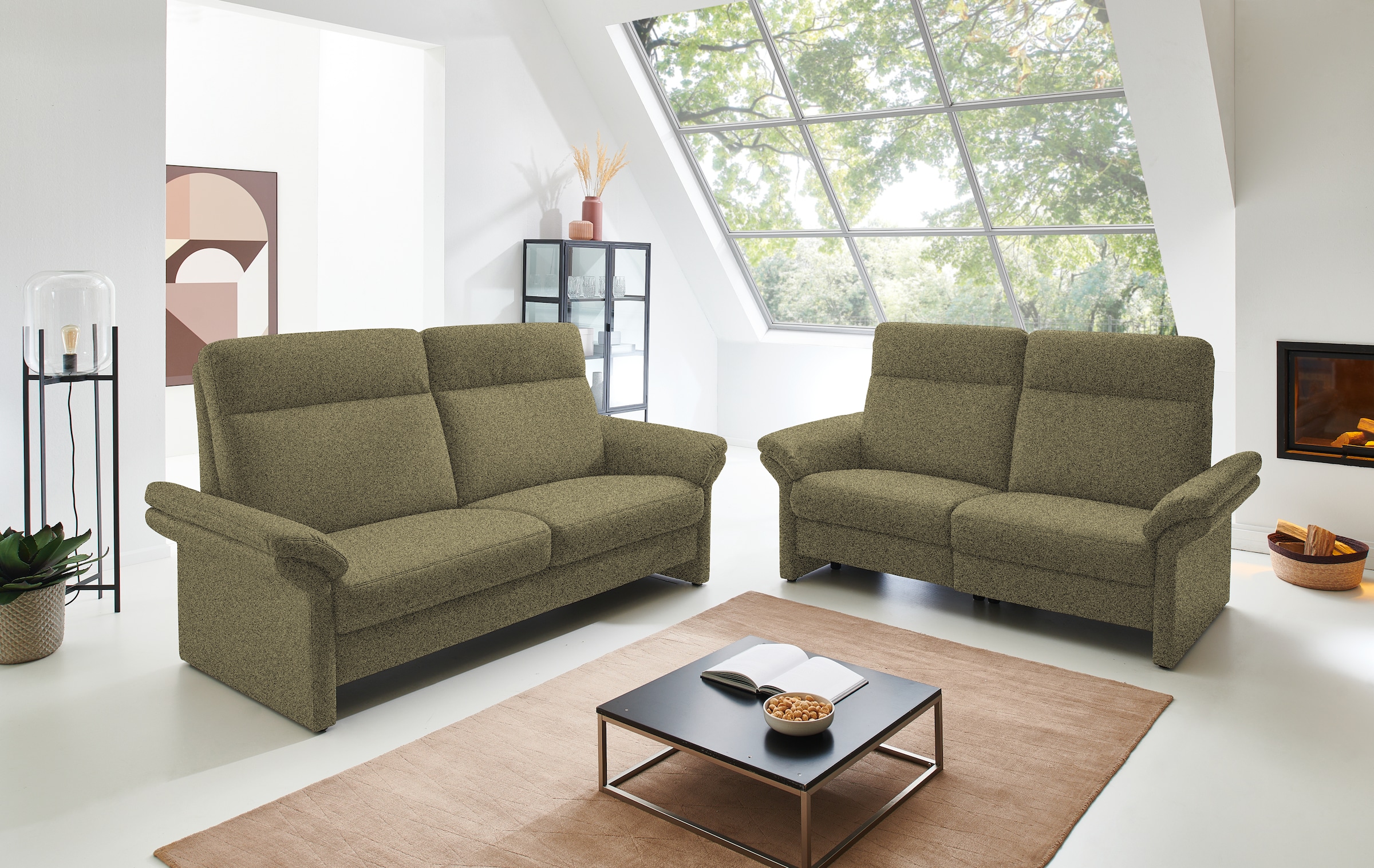 Places of Style 2,5-Sitzer »Senise, Breite 186 cm, Armteilverstellung, Federkern«, wahlweise auch mit Relaxfunktion auf beiden Seiten