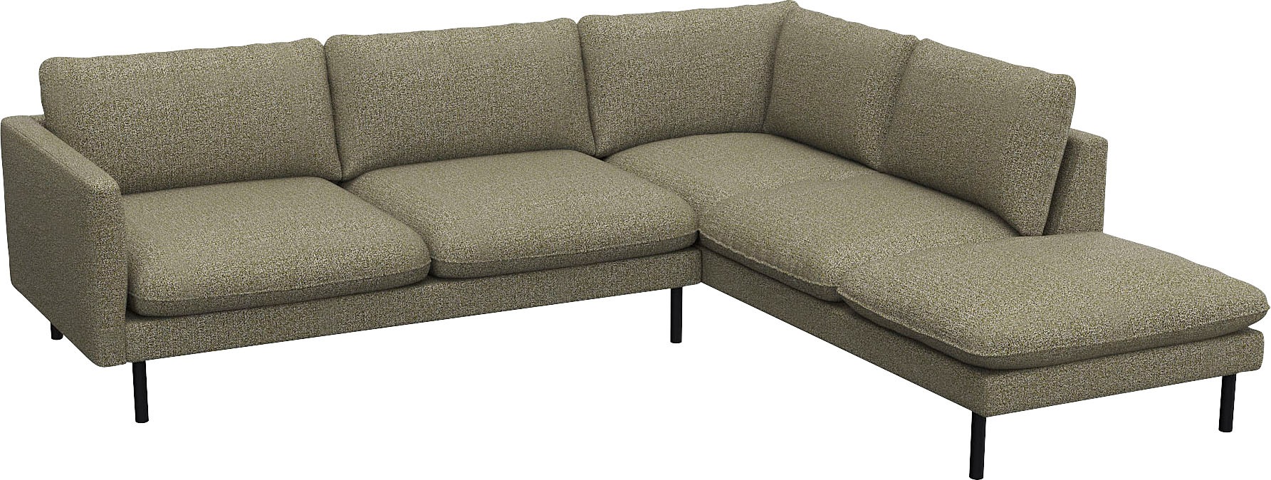 FLEXLUX Ecksofa »Bolzano Designsofa, bequem durch Kaltschaum im Sitz, L-Form«, lose Sitz -& Rückenkissen, hohe Füße