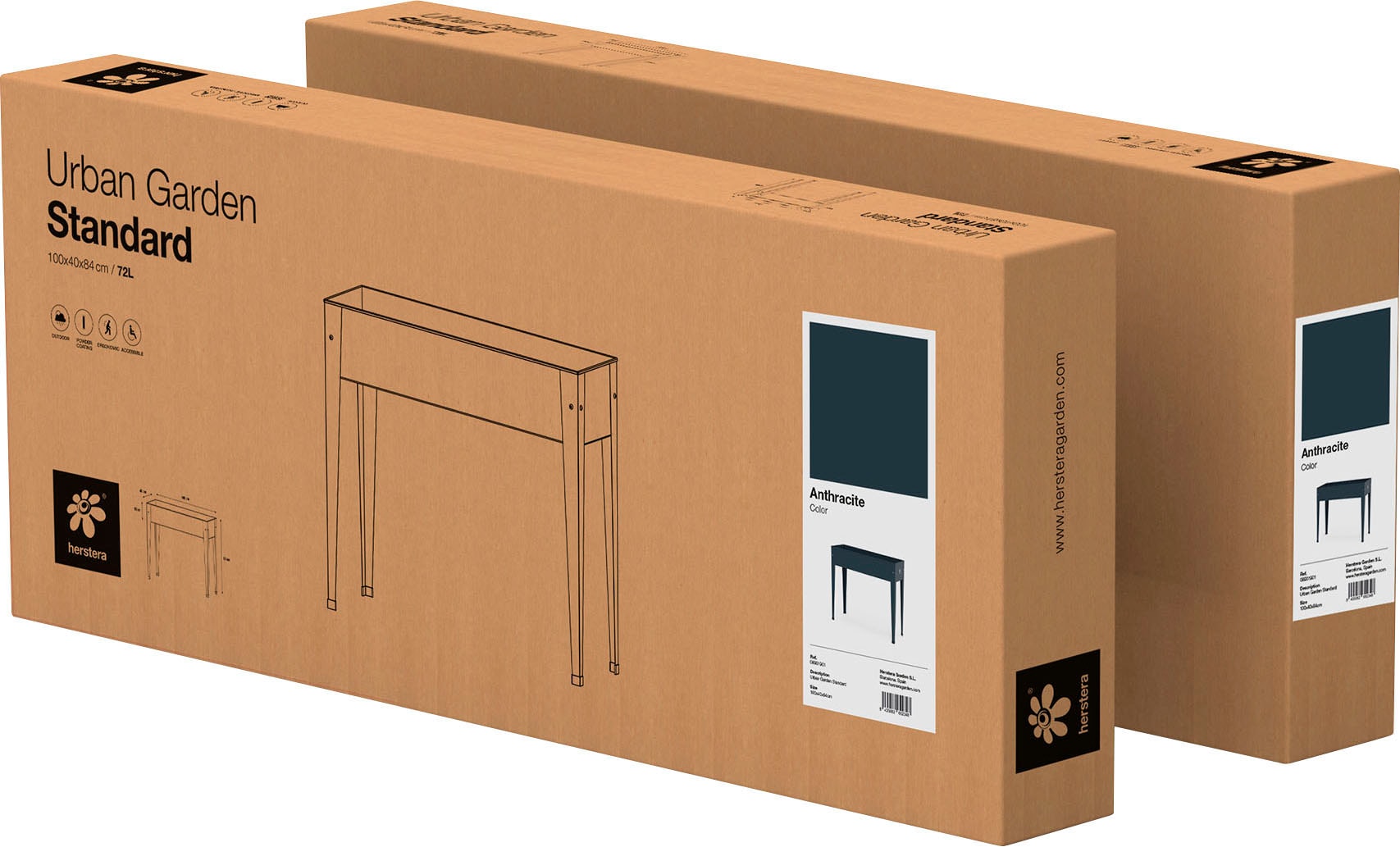 Herstera Garden Hochbeet »Urban«, 80 l, BxTxH: 100x40x84 cm