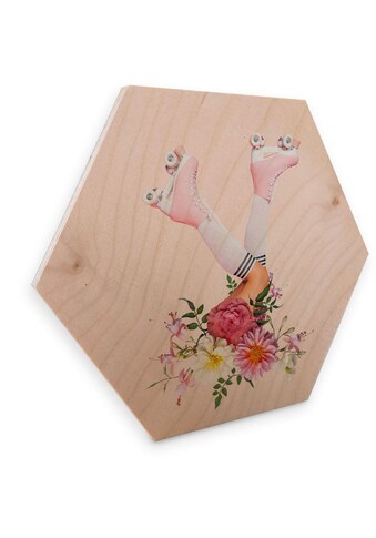  Wall-Art Holzbild »Rollerblades Blumen...