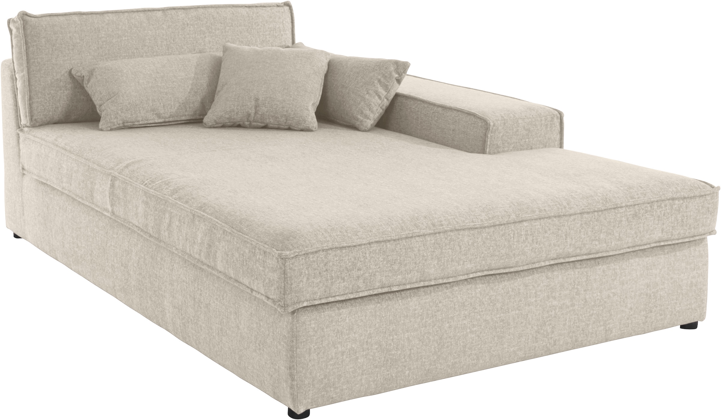 Ottomane OTTO HOME "Enid", beige, B:130cm H:75cm, Baumwollmix (60% Baumwolle/40% Leinen);Struktur fein (100% Polyester);Samtoptik (100% Polyester);Samtvelours (100% Polyester);Struktur (100% Polyester);Struktur recycelt (100% recyceltes Polyester), Sofas, 10
