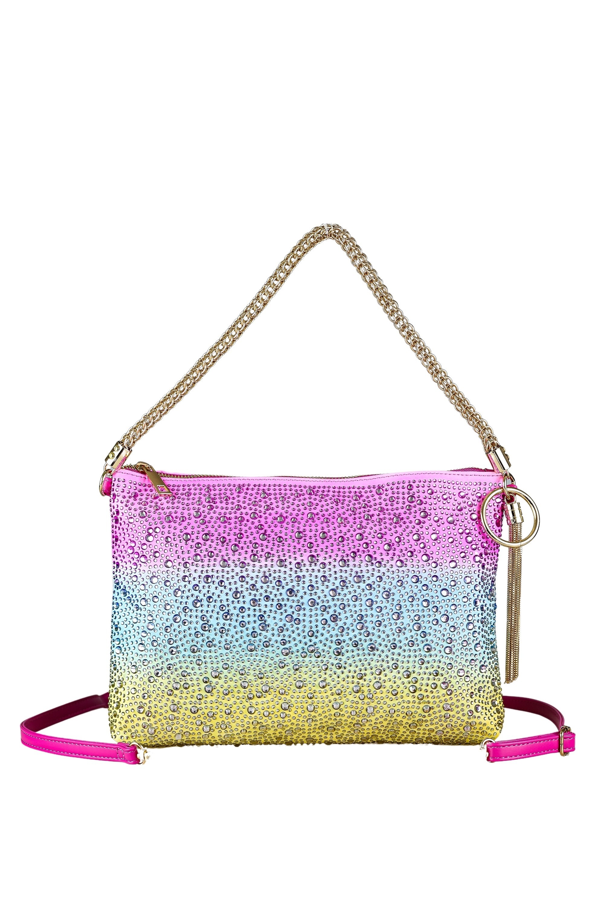 COLLEZIONE ALESSANDRO Schultertasche "Bling", mit tausenden Strass Glitzersteinen