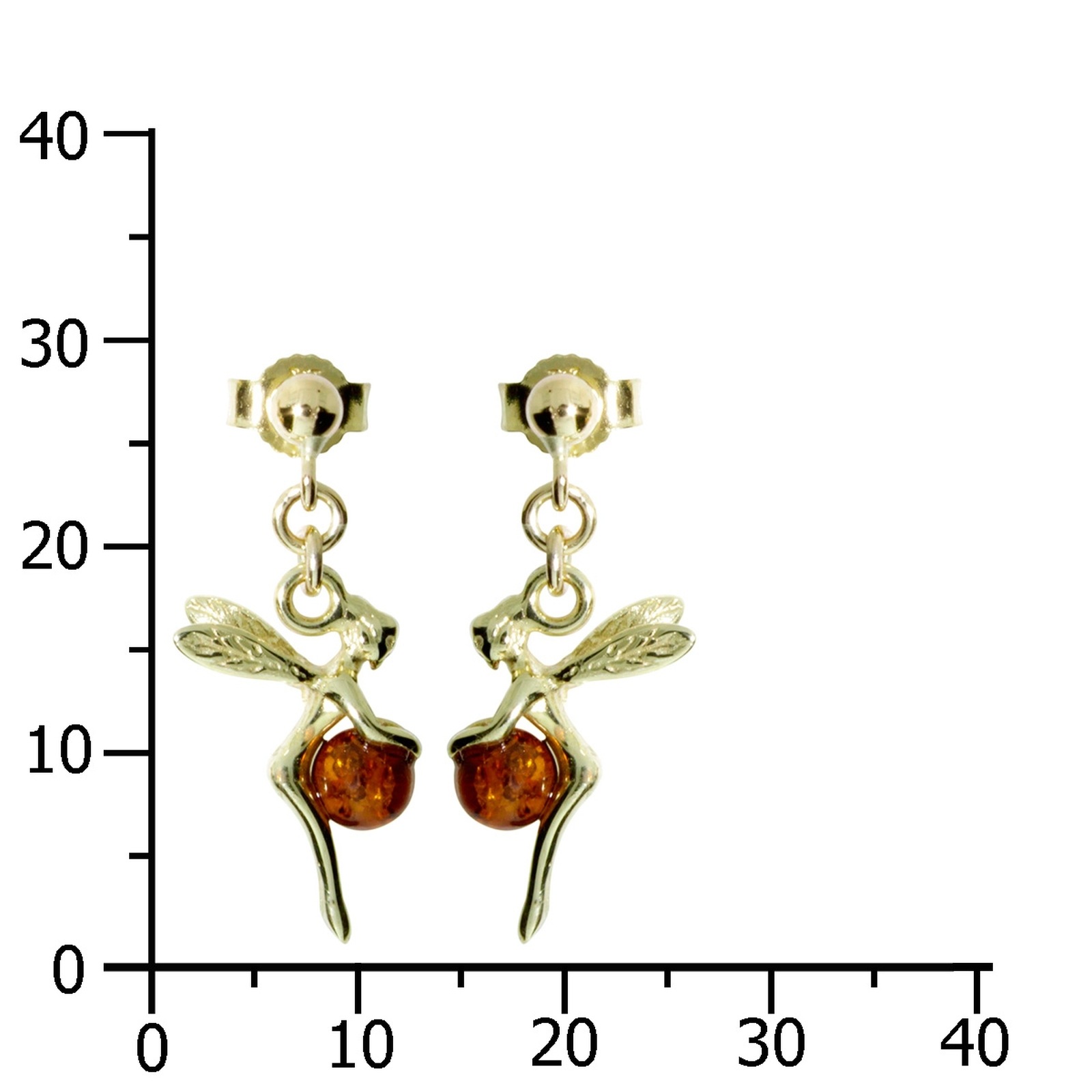 OSTSEE-SCHMUCK Paar Ohrhänger »- Elfe - Gold 333/000 - Bernstein«