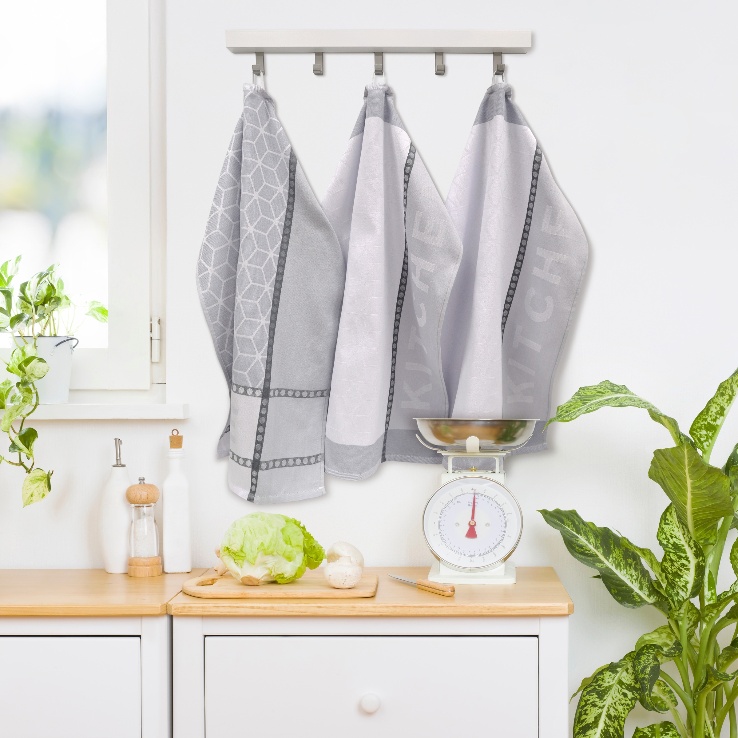 Thumbnail - Dyckhoff Geschirrtuch "HOME / KITCHEN, Maße je Tuch ca. 50x70 cm" mit zwei verschiedenen Motiven