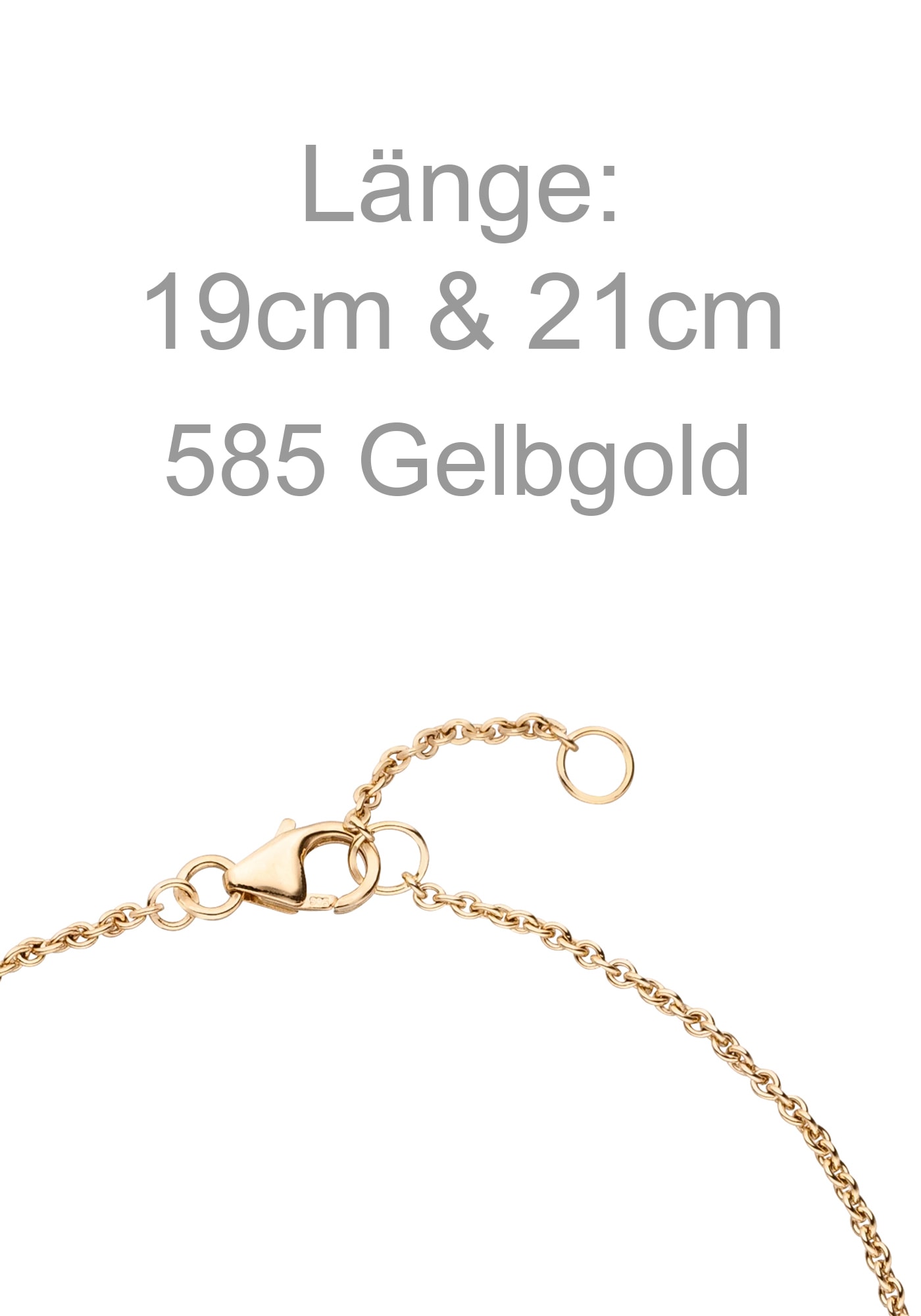 JOBO Armband 585 Gold mit 16 Diamanten