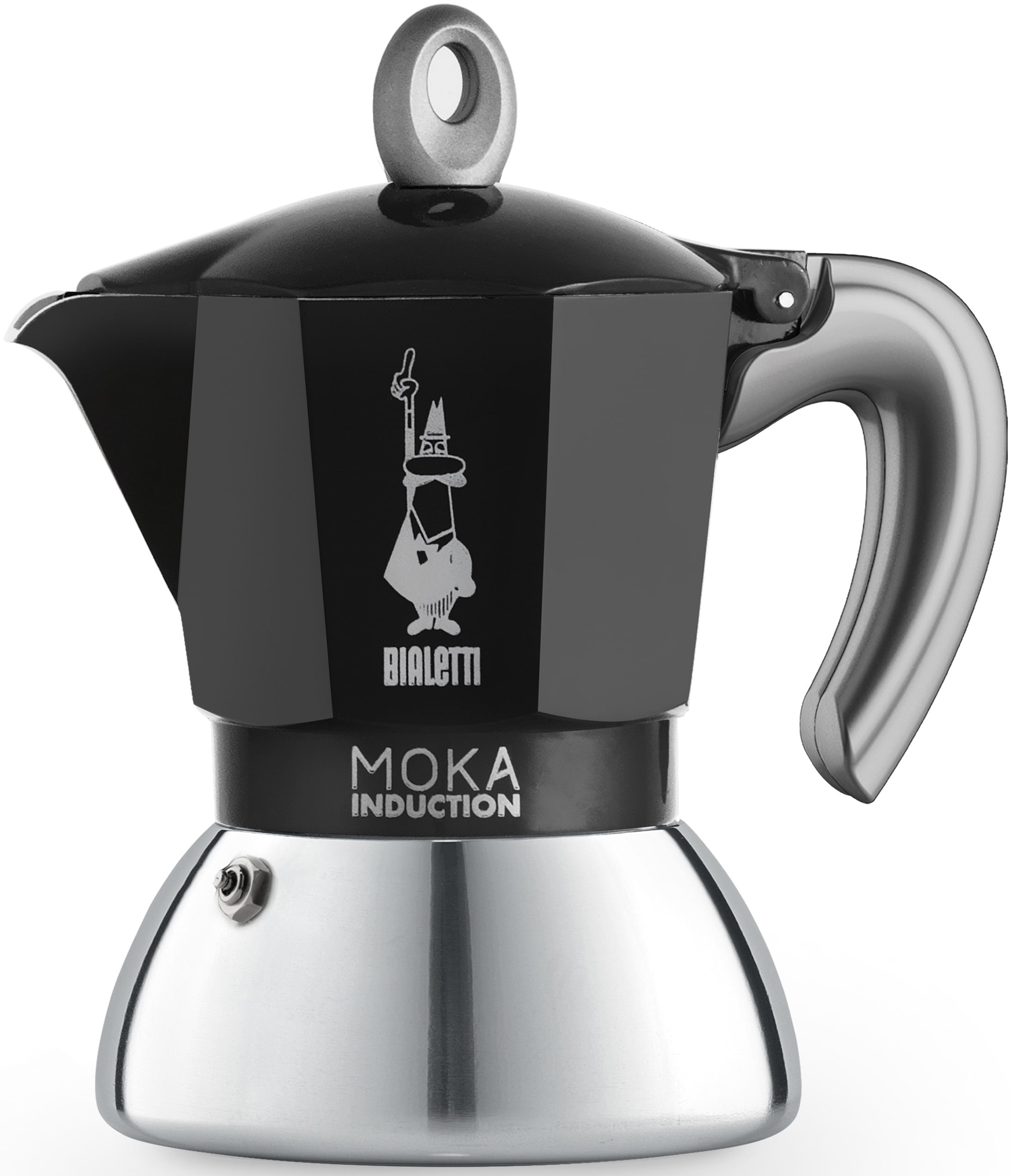 BIALETTI Espressokocher "Moka Induktion", 0,09 l Kaffeekanne, Induktionsgeeignet