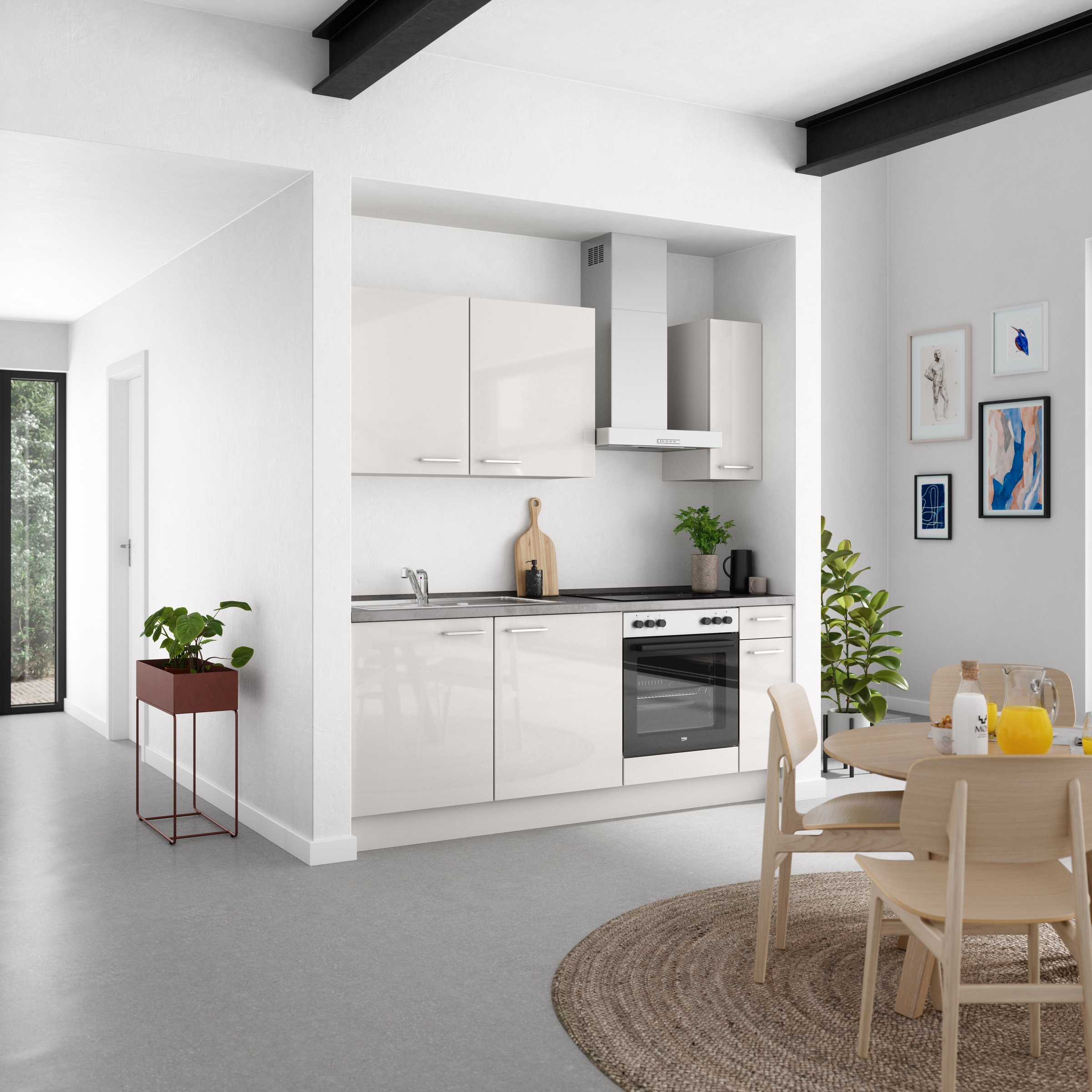 nobilia® Küchenzeile »"Flash I"«, vormontiert, Ausrichtung wählbar, Breite 210 cm, wahlw. mit E-Geräten