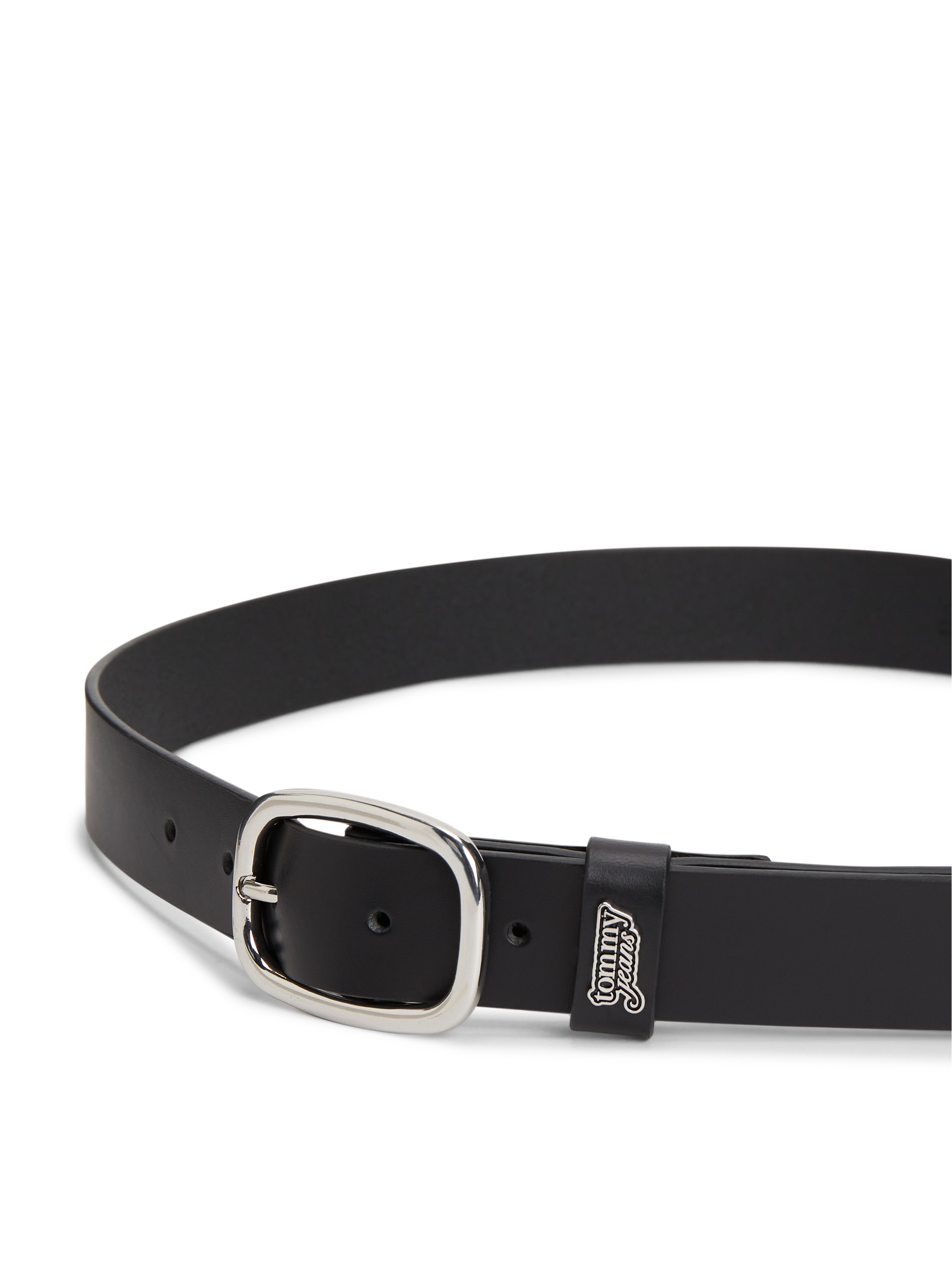 Tommy Jeans Ledergürtel »TJW OVAL 3.0 BUCKLE« Größenverstellbar mit Logodetail
