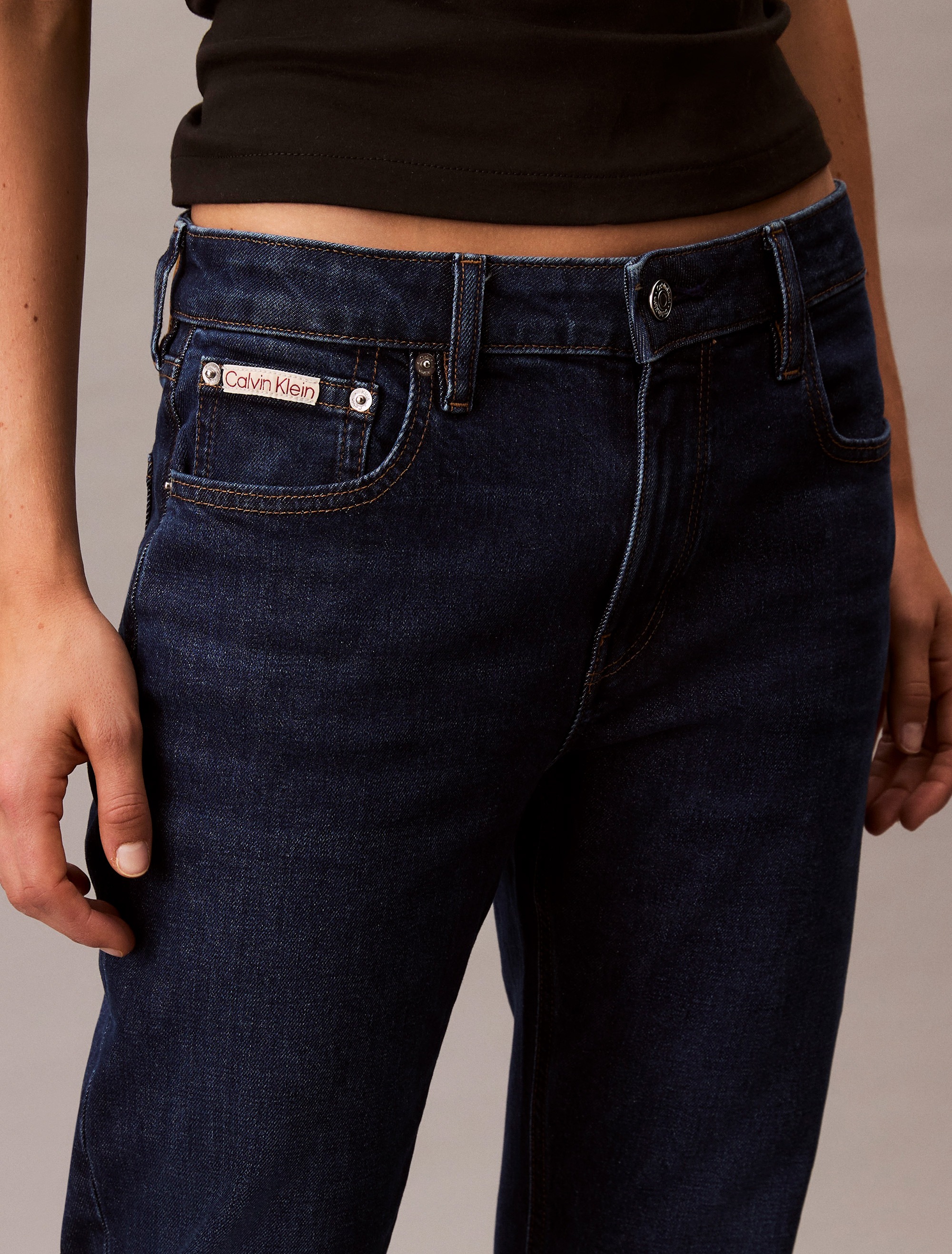Calvin Klein Jeans Skinny-fit-Jeans "MID RISE SLIM", Mit Gürtelschlaufen günstig online kaufen