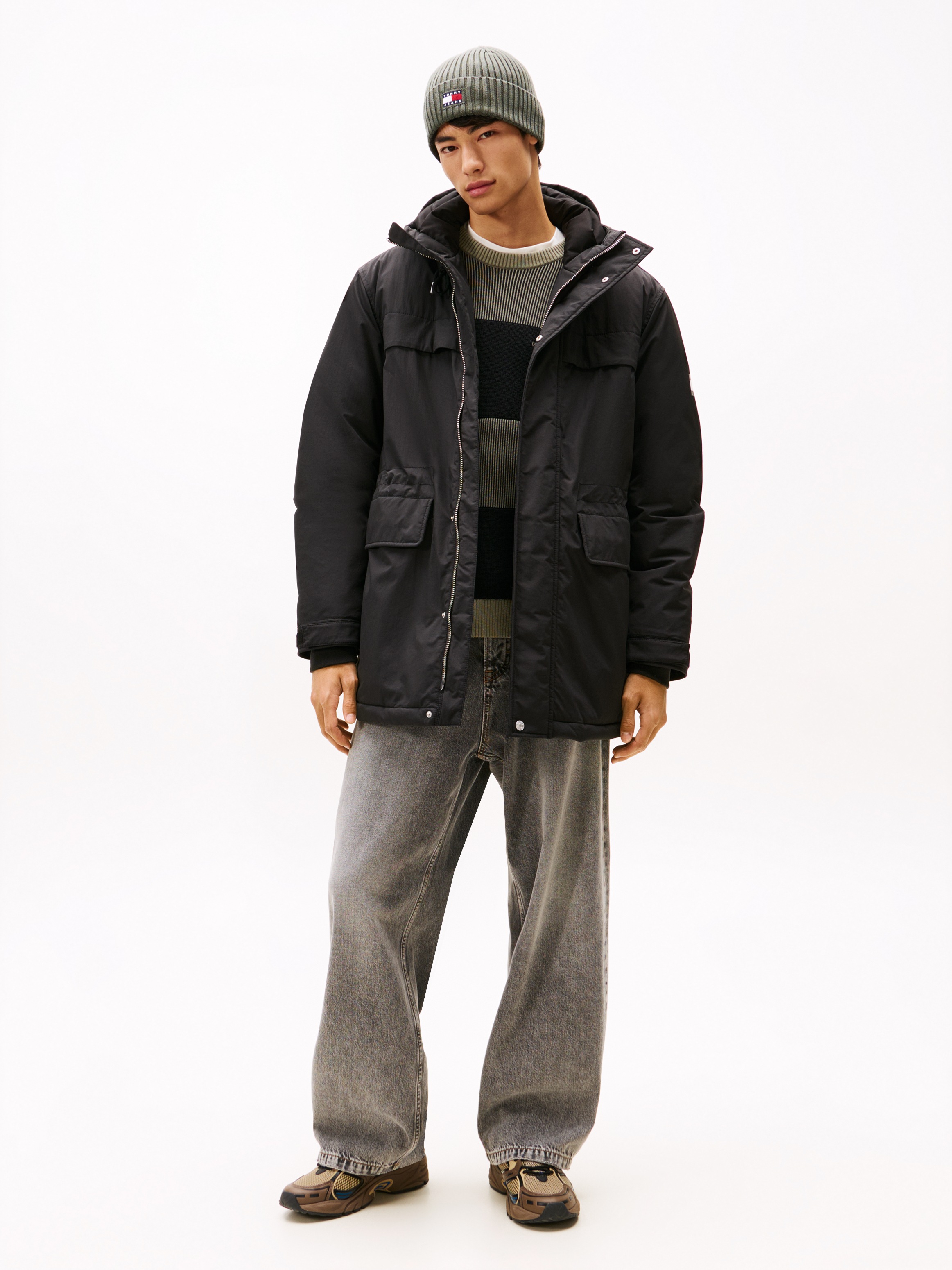Tommy Jeans Parka »TJM CITY READY« mit Kapuze wasserabweisend, relaxed fit, mit fester Kapuze, Winterjacke