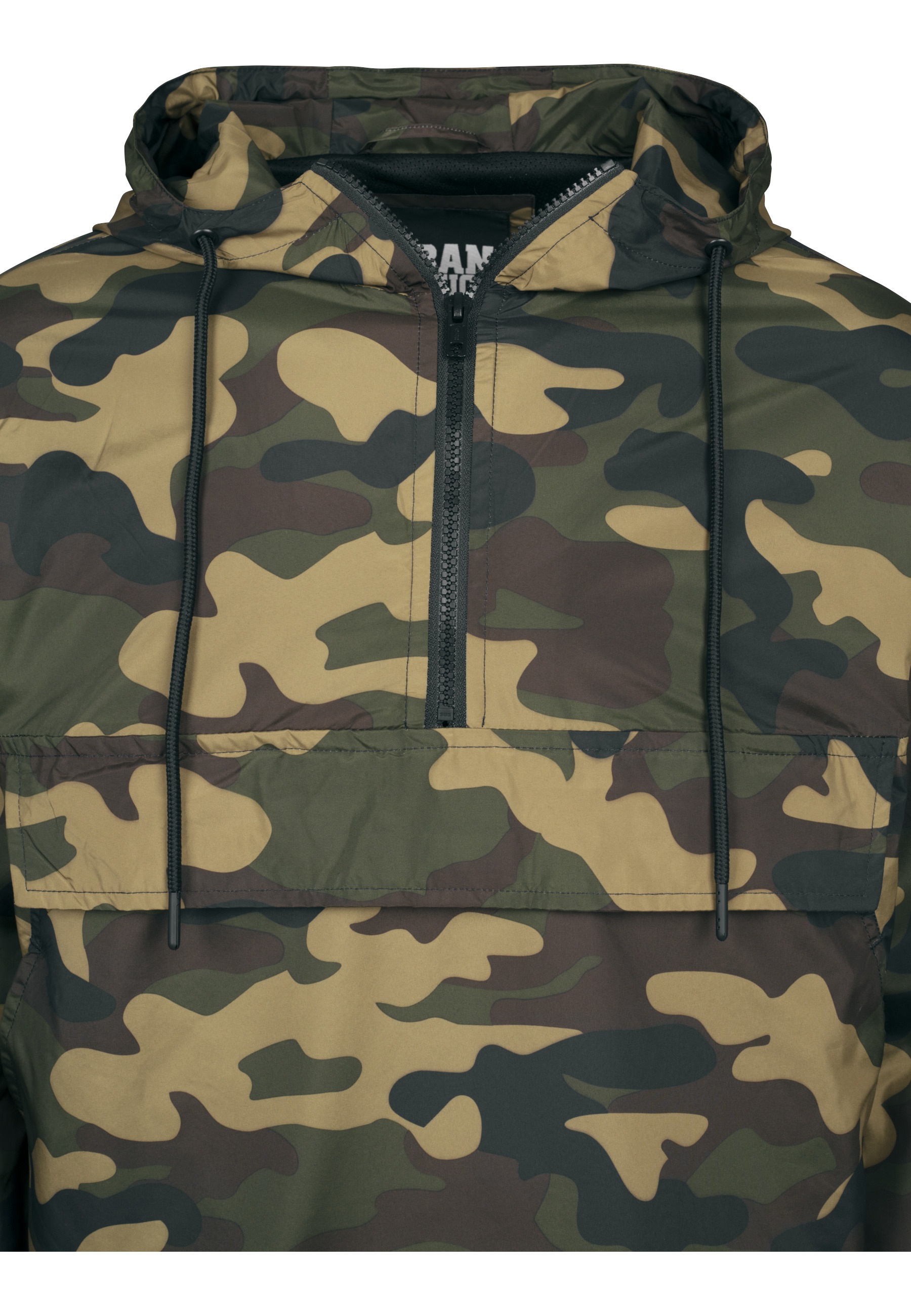 URBAN CLASSICS Anorak »Urban Classics Herren Camo Pull Over Windbreaker« 1 Stk. tlg. mit Kapuze