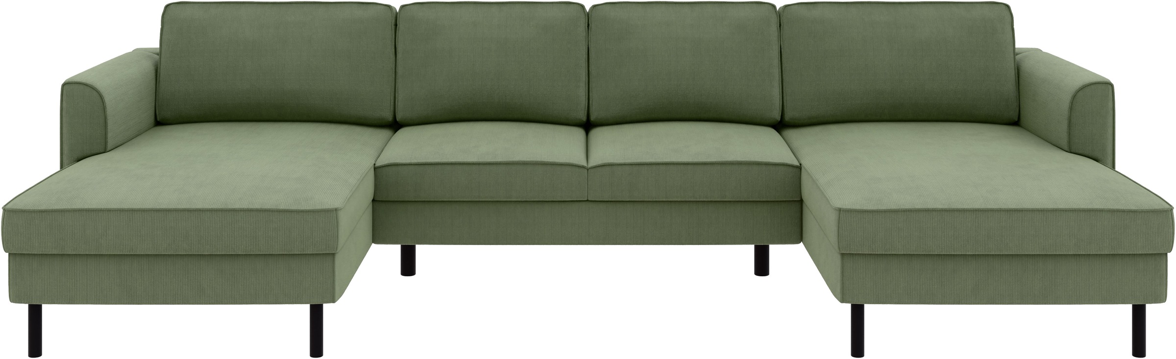 Home affaire Wohnlandschaft »Booster Couch wahlweise mit Schlaffunktion und Bettkasten-auch in Cord«, Sofa in U-Form, Breite 305 cm