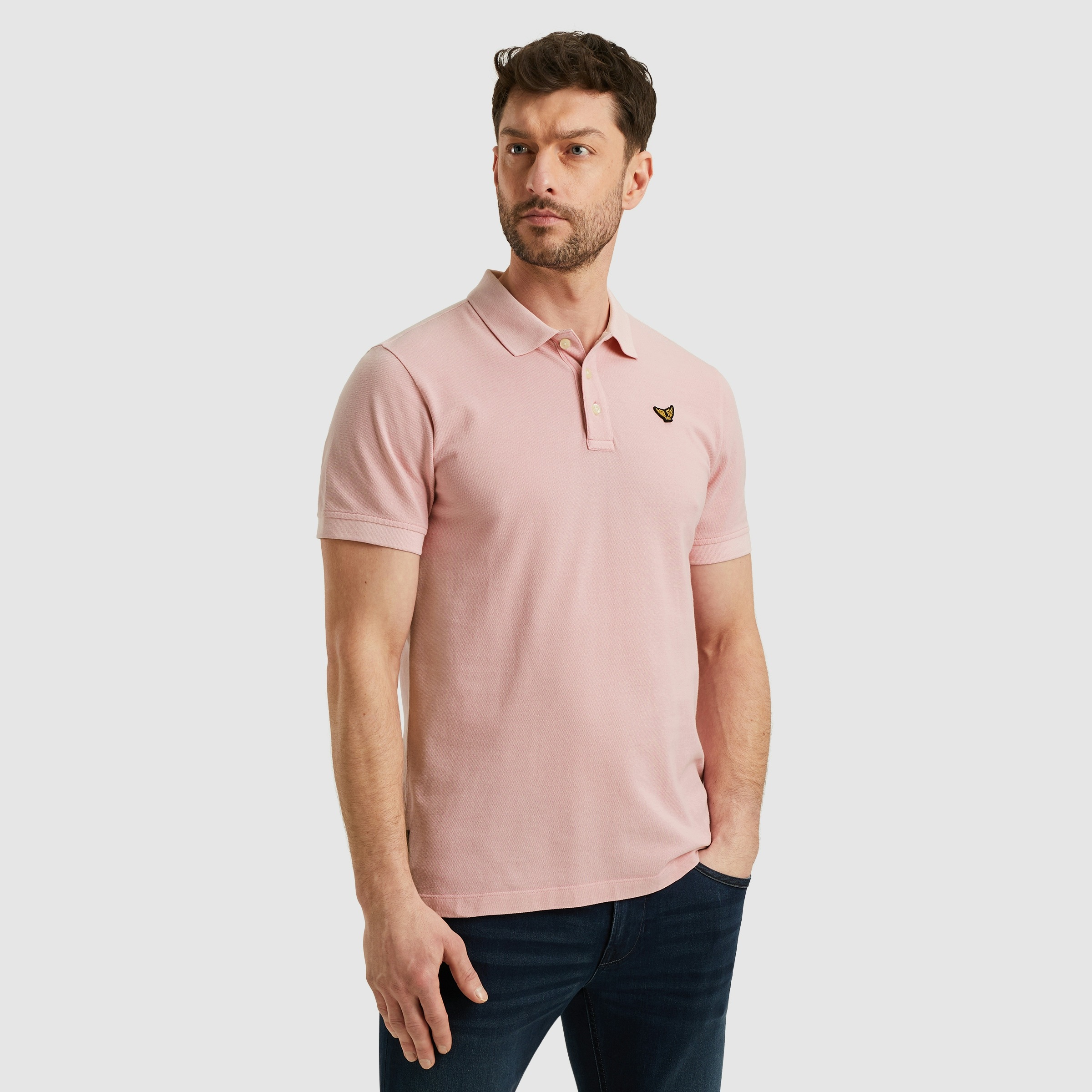 PME LEGEND Poloshirt "Short sleeve polo garment dyed pique", mit Logo Stick günstig online kaufen