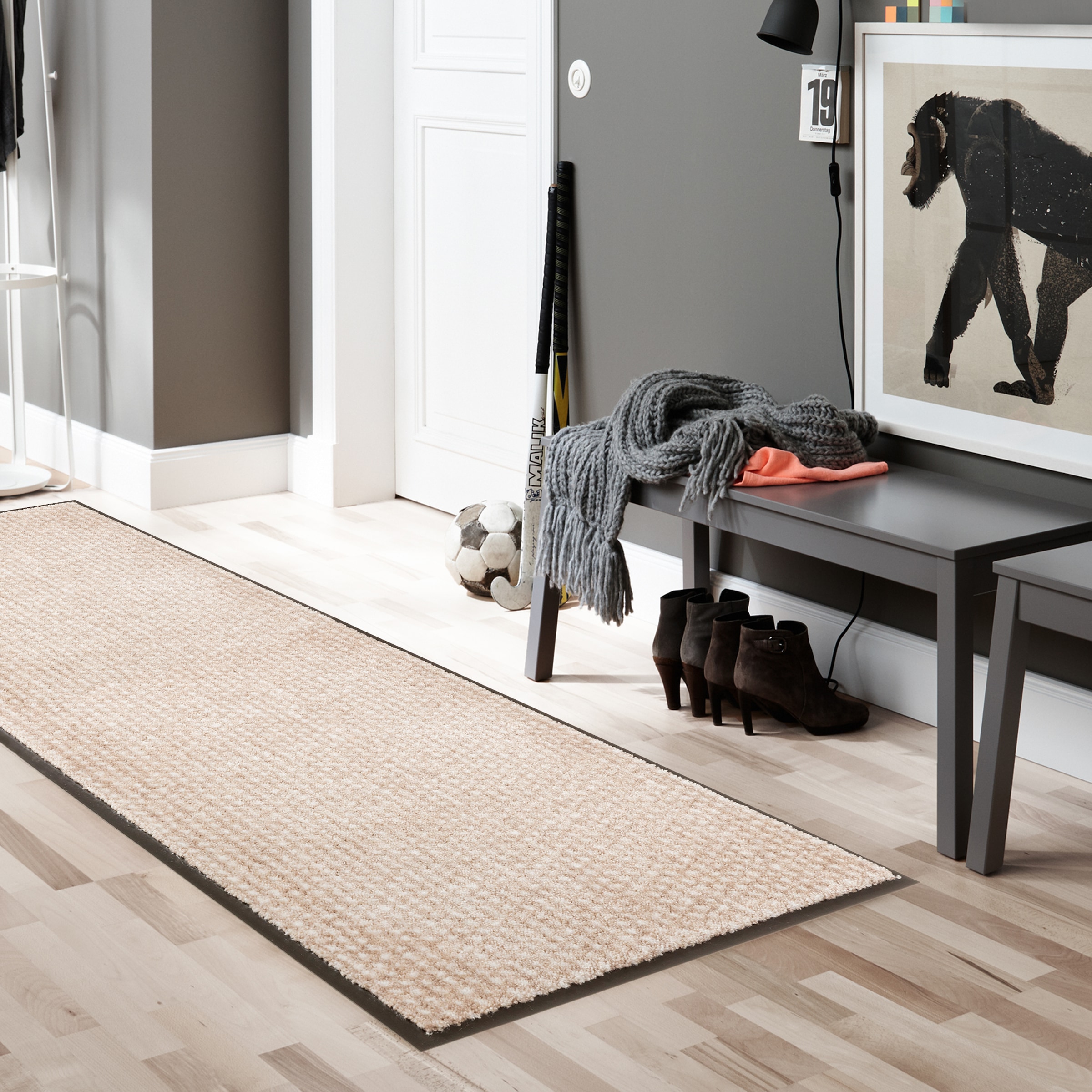 SCHÖNER WOHNEN-Kollektion Läufer »Miami 002« rechteckig 7 mm Höhe Schmutzfangläufer, Schmutzfangteppich, Schmutzmatte, waschbar