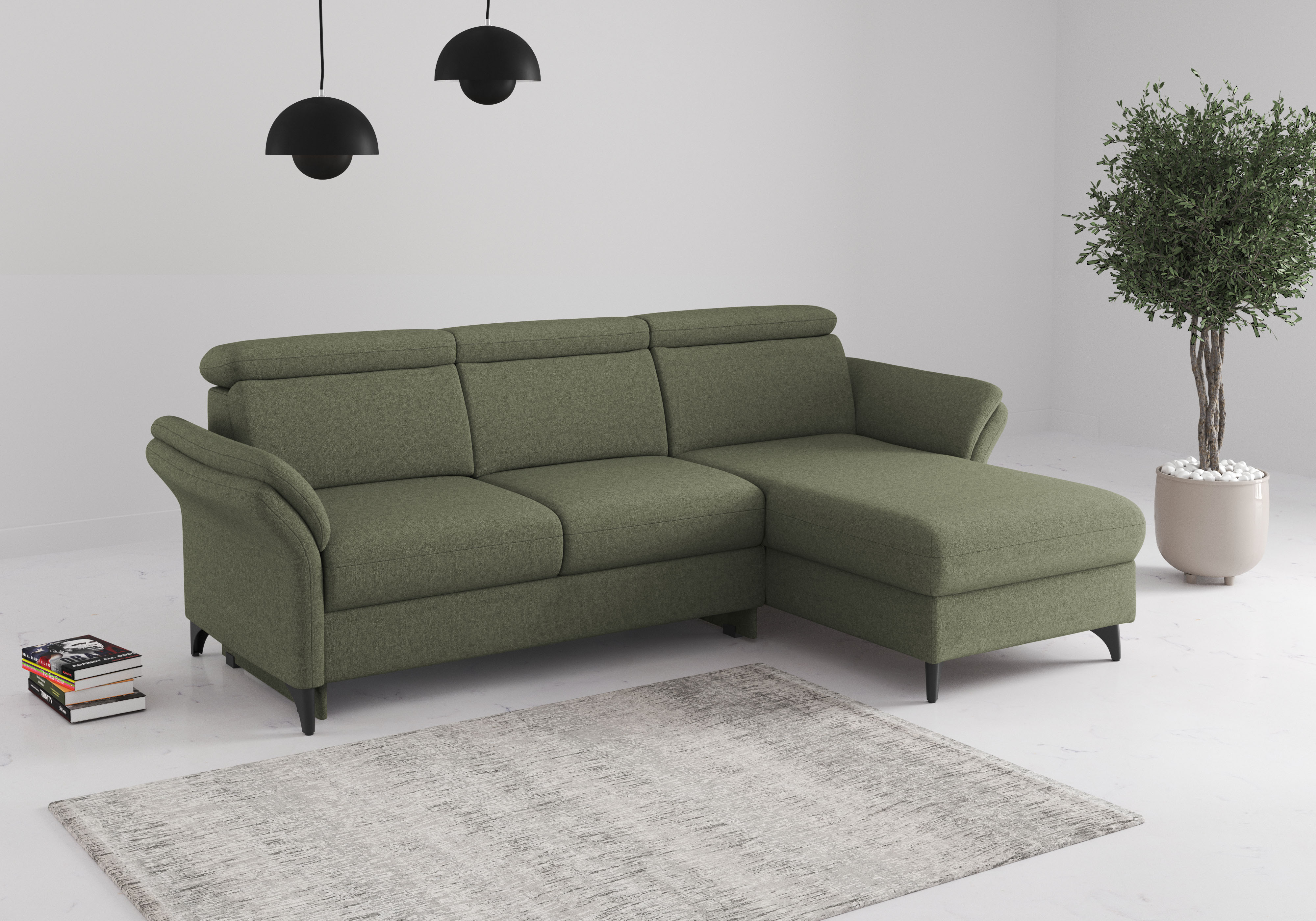 sit&more Ecksofa "Glendale, L-Form" inkl. Kopfteilverstellung,wahlweise mit Vorziehsitz und Bettkasten
