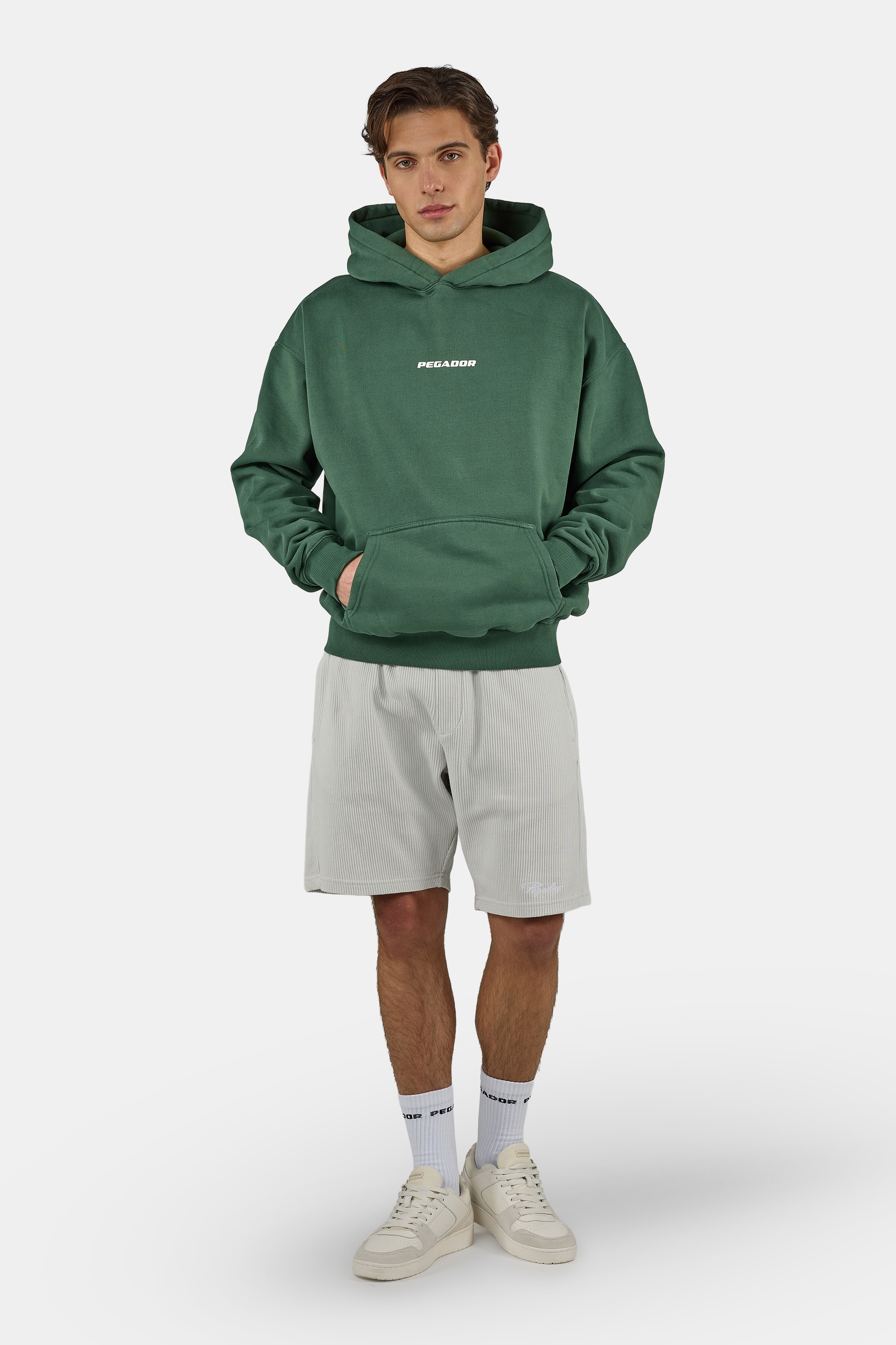 PEGADOR "COLNE LOGO OVERSIZED HOODIE", Baumwollmischung, oversize