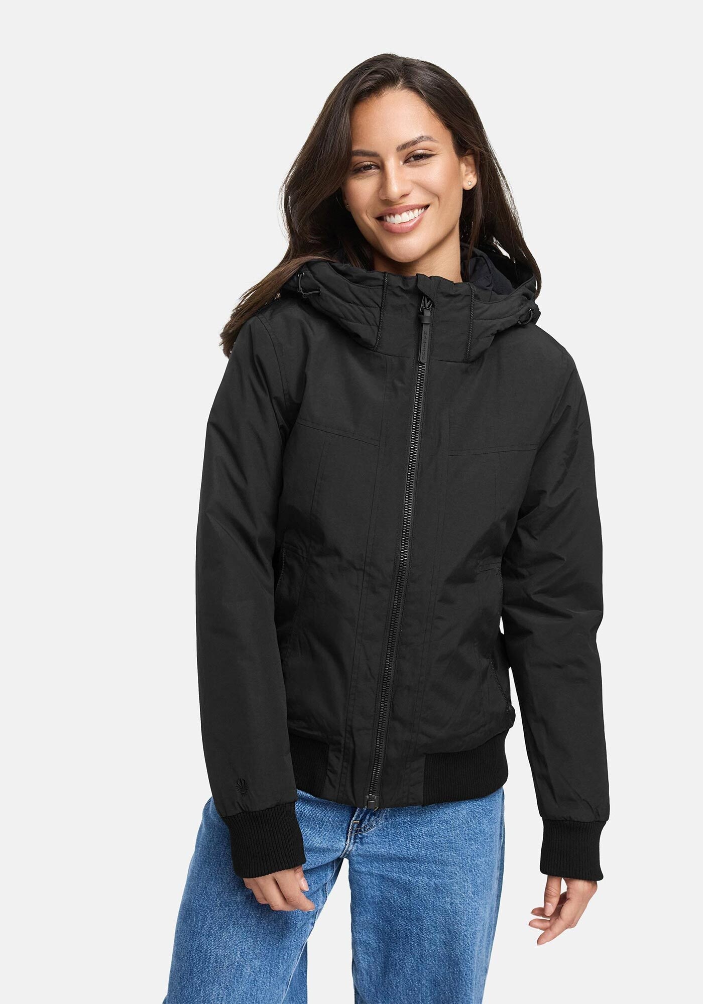 Marikoo Winterjacke »Mooni 16«, Gefütterte Winterjacke mit Kapuze und Kordelzug