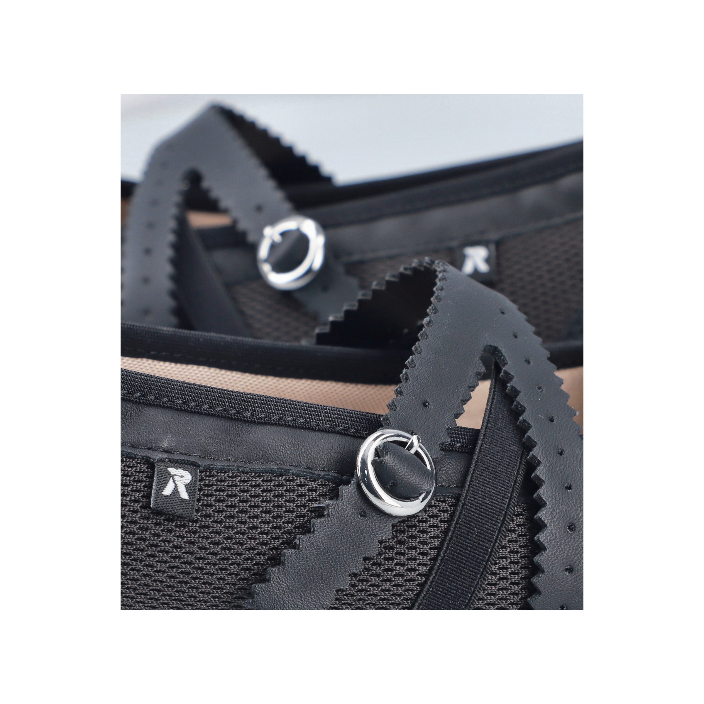 Rieker Riemchenballerina Schlupfschuh, Flats, Slipper mit Mesheinsatz günstig online kaufen