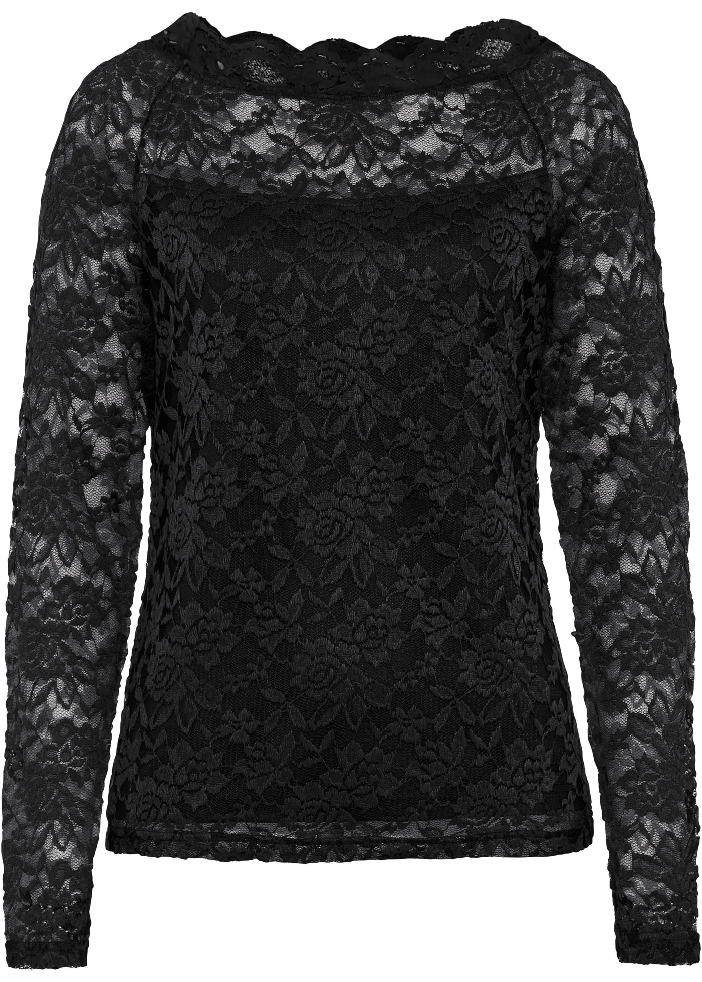 bonprix Langarmshirt Spitzen-Langarmshirt