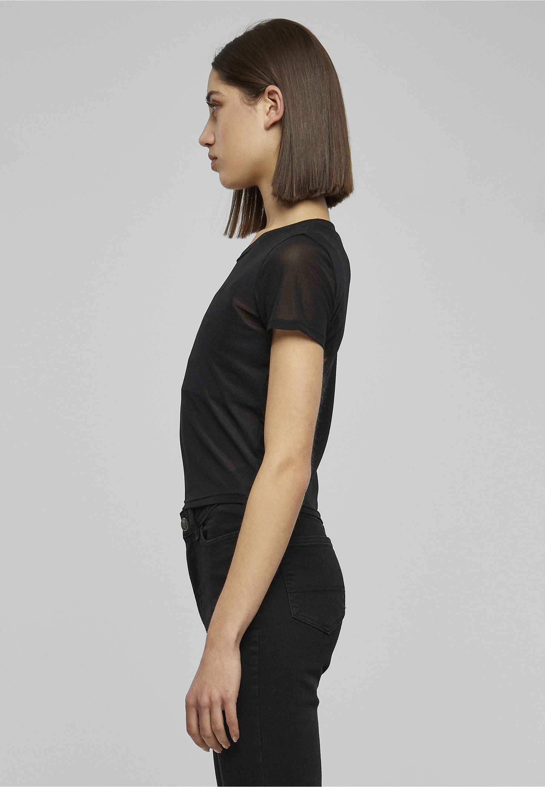 URBAN CLASSICS T-Shirt »Urban Classics Damen Ladies Short Mesh Tee« 1 Stk.
