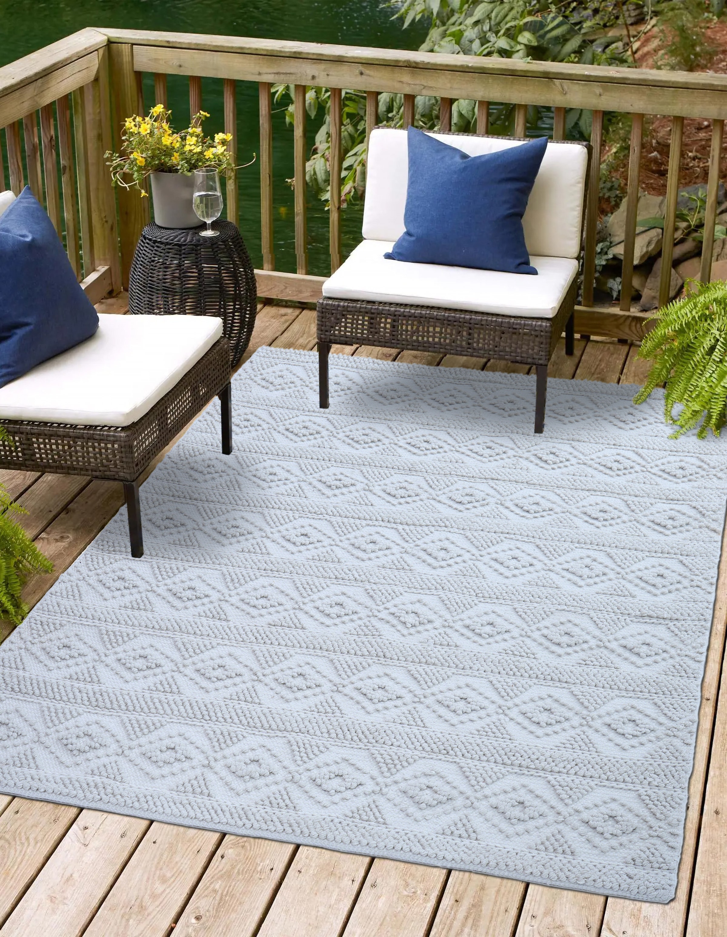 my home Outdoorteppich »Tornio«, rechteckig, 10 mm Höhe, In- und Outdoor geeignet, Woll-Optik, Wetterfest & UV-beständig