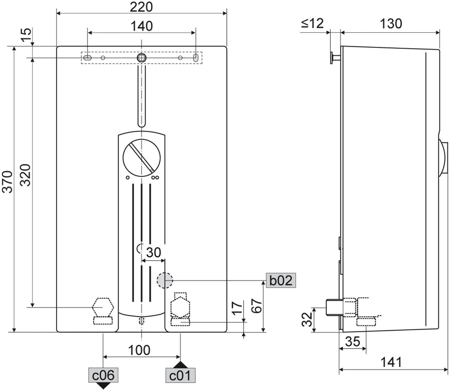 STIEBEL ELTRON Kompakt-Durchlauferhitzer »DHF 21 C«, für die Küche, Übertischmontage