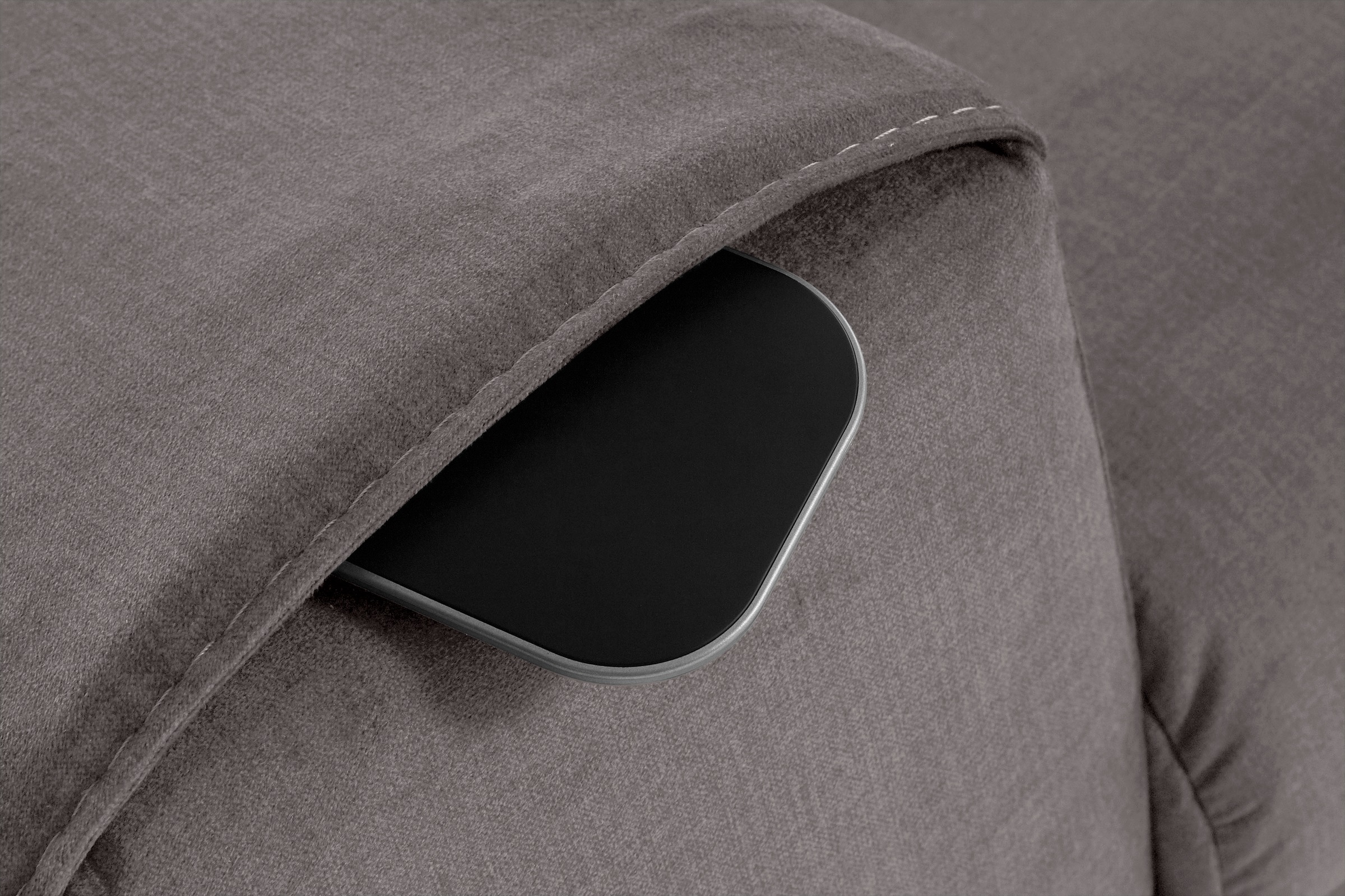 COTTA Ecksofa »Morven L-Form« wahlweise mit Bettfunktion, Bettkasten & Wireless-Charger